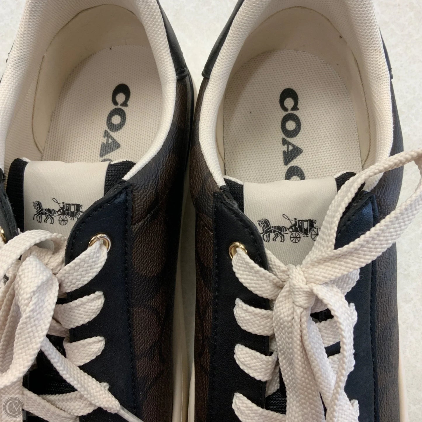 Shoes Designer By Coach In Brown & Cream, Size: 9.5