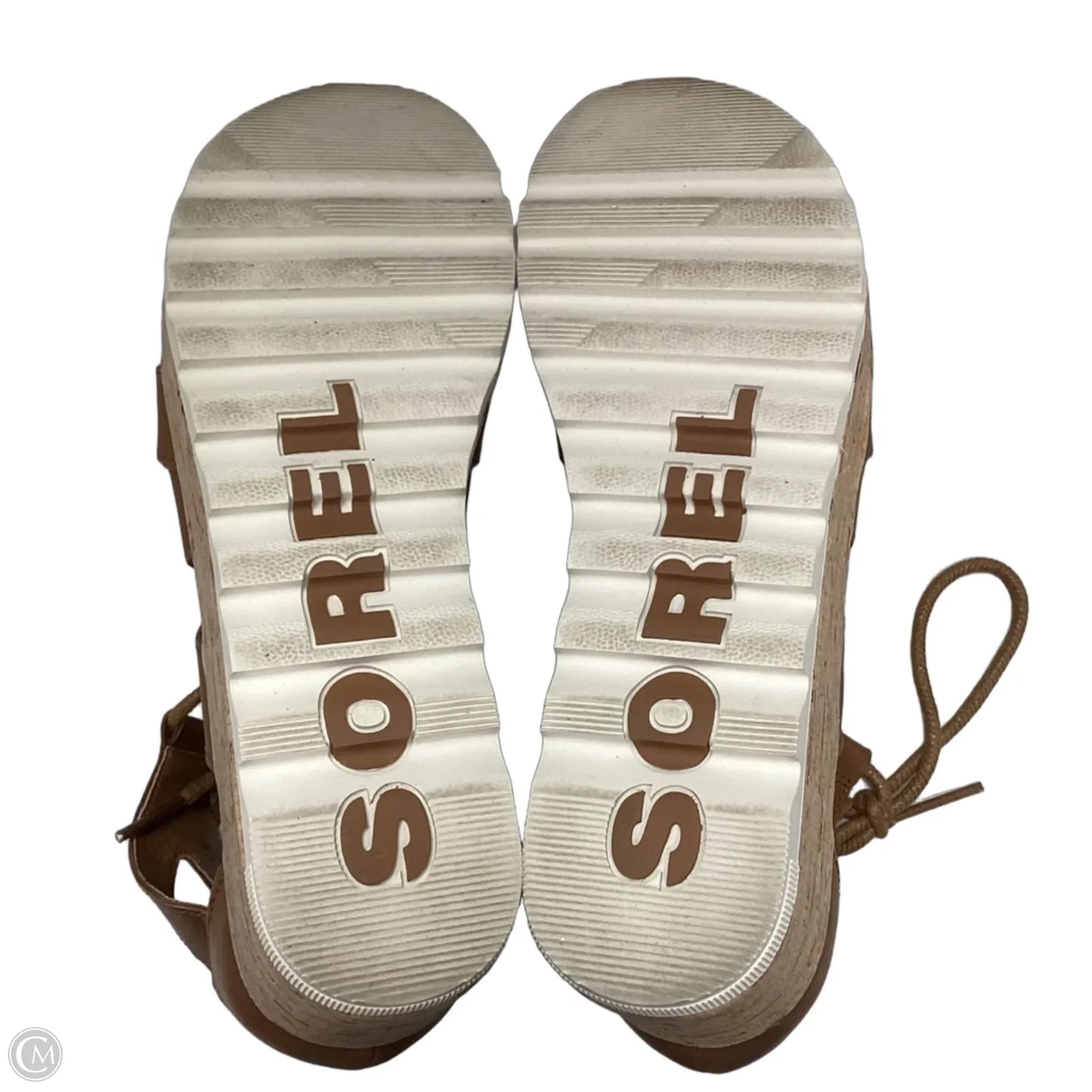 Sandals Heels Wedge By Sorel In Brown, Size: 10