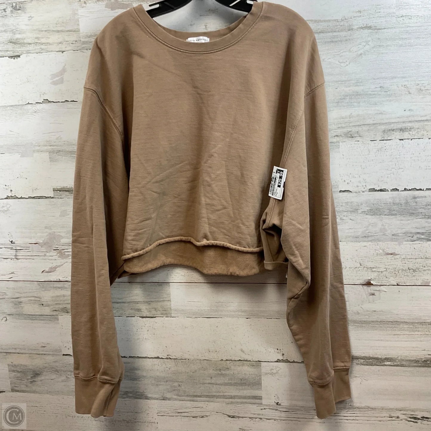 Sweatshirt Crewneck By Good American In Brown, Size: S