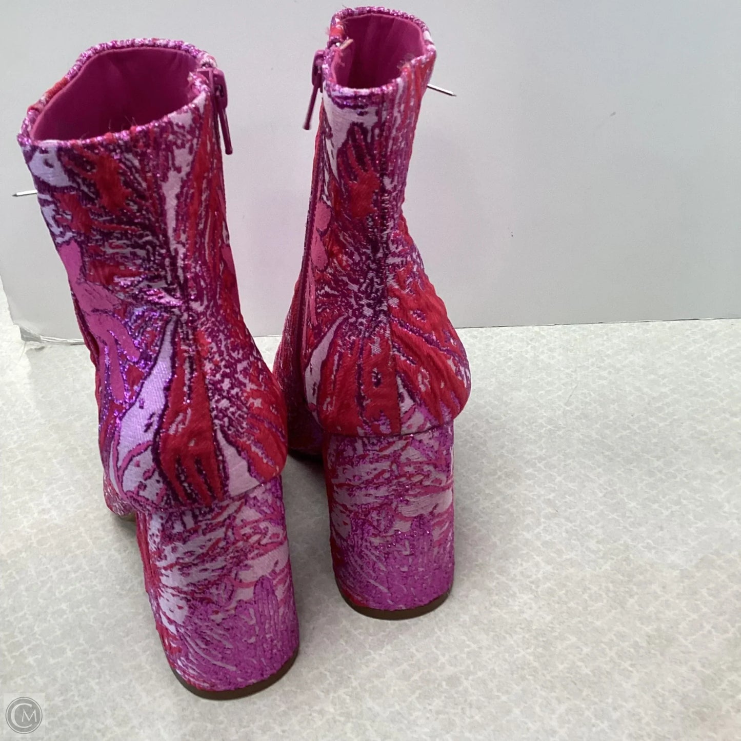 Boots Ankle Heels By Gianni Bini In Pink, Size: 7.5
