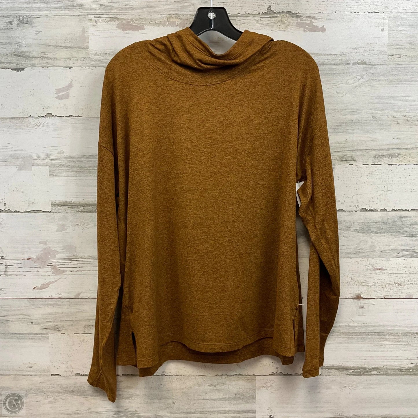 Athletic Top Long Sleeve Hoodie By Athleta In Brown, Size: 1x