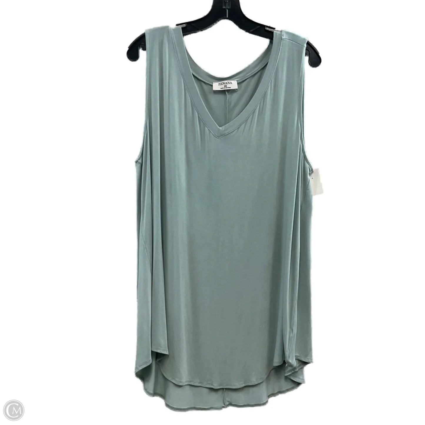 Top Sleeveless Basic By Zenana Outfitters In Green, Size: 2x