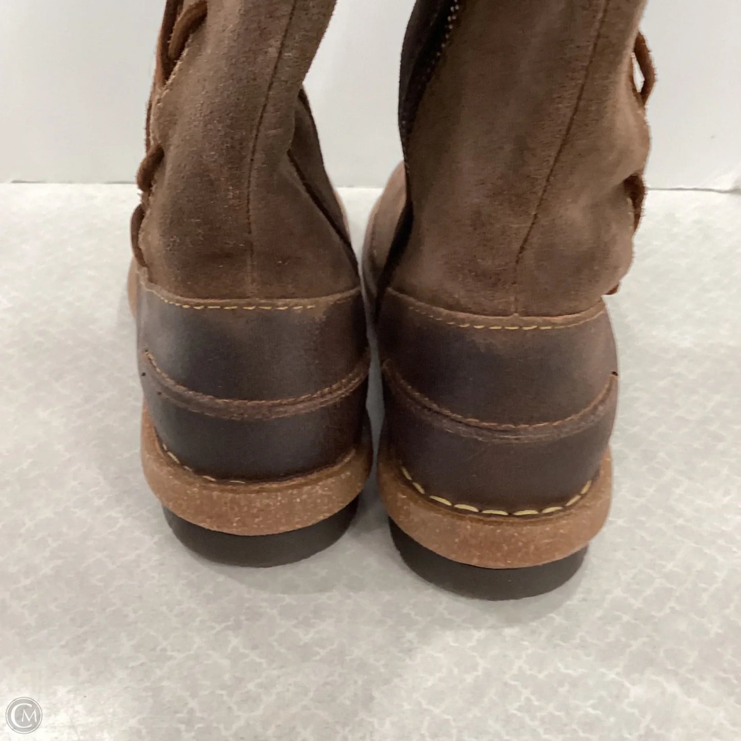 Boots Leather By Born In Brown, Size: 8