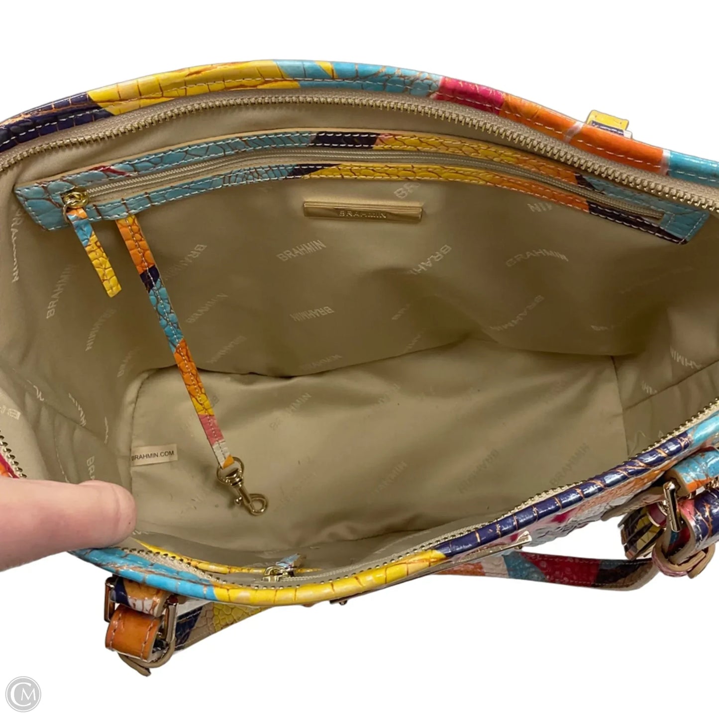 Handbag Designer By Brahmin, Size: Large