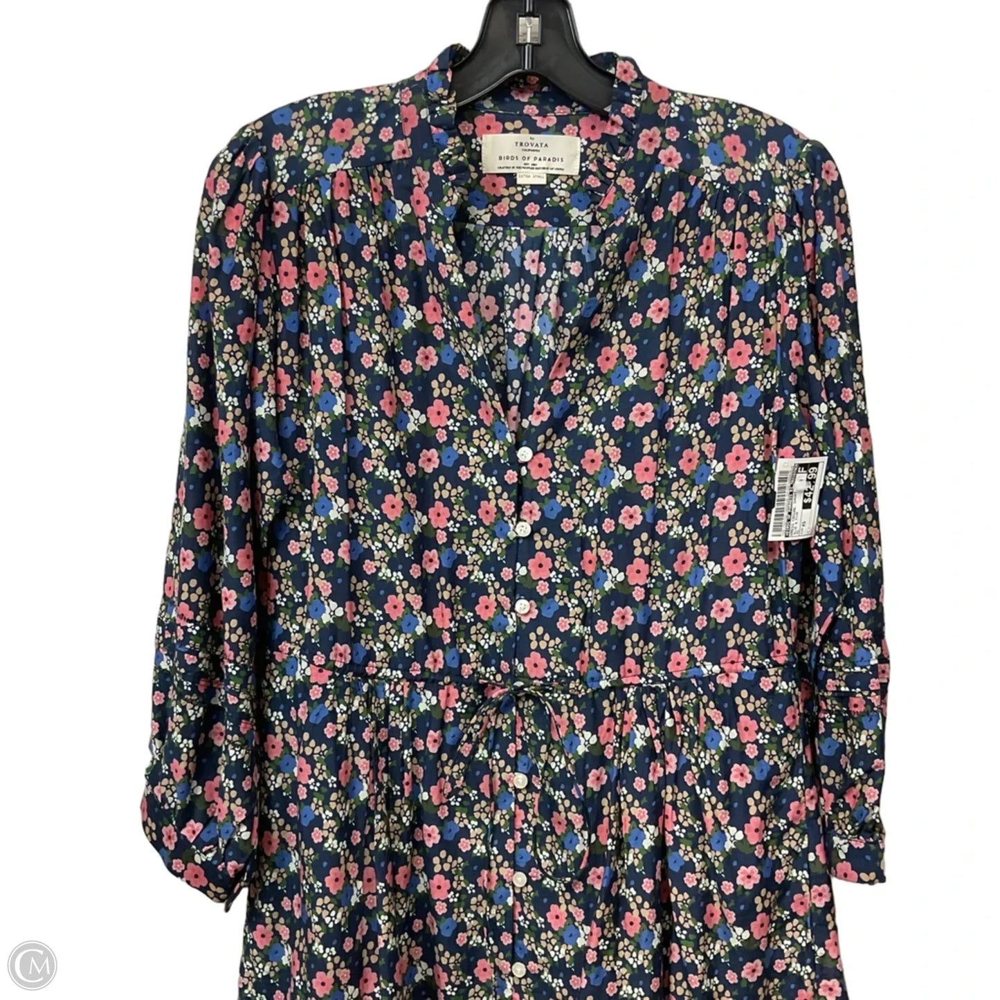 Dress Casual Short By Birds Of Paradis By Trovata In Blue & Pink, Size: Xs