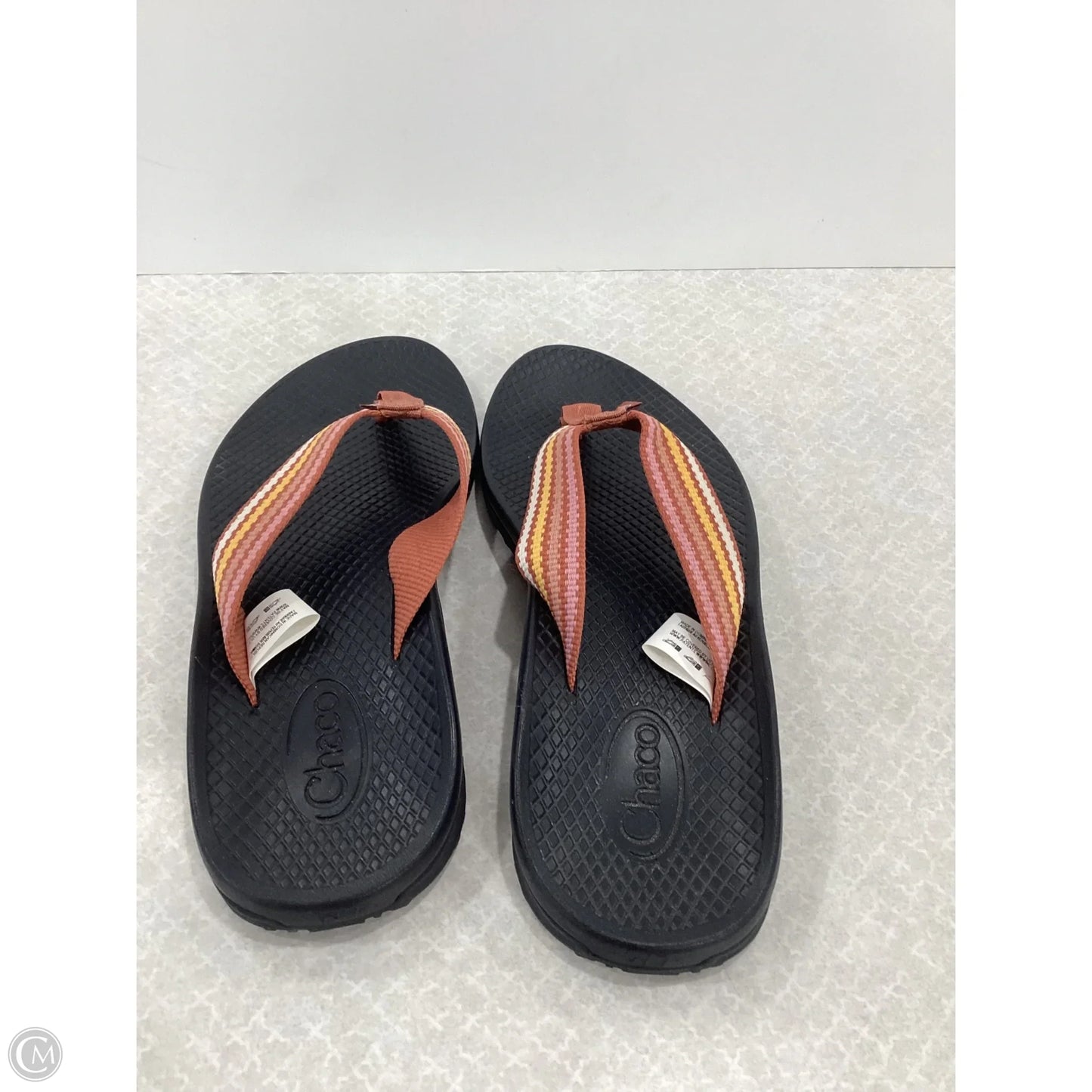 Sandals Flip Flops By Chacos In Black & Pink, Size: 7