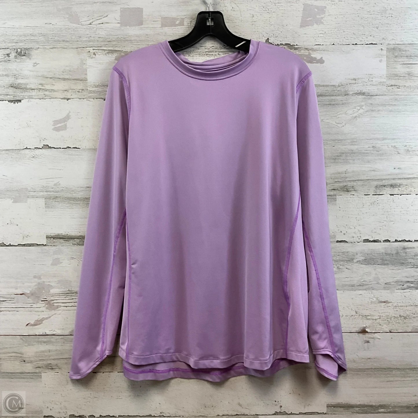 Athletic Top Long Sleeve Crewneck By NEPALLO In Purple, Size: Xl