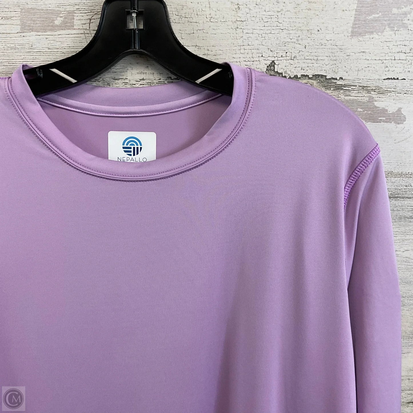 Athletic Top Long Sleeve Crewneck By NEPALLO In Purple, Size: Xl