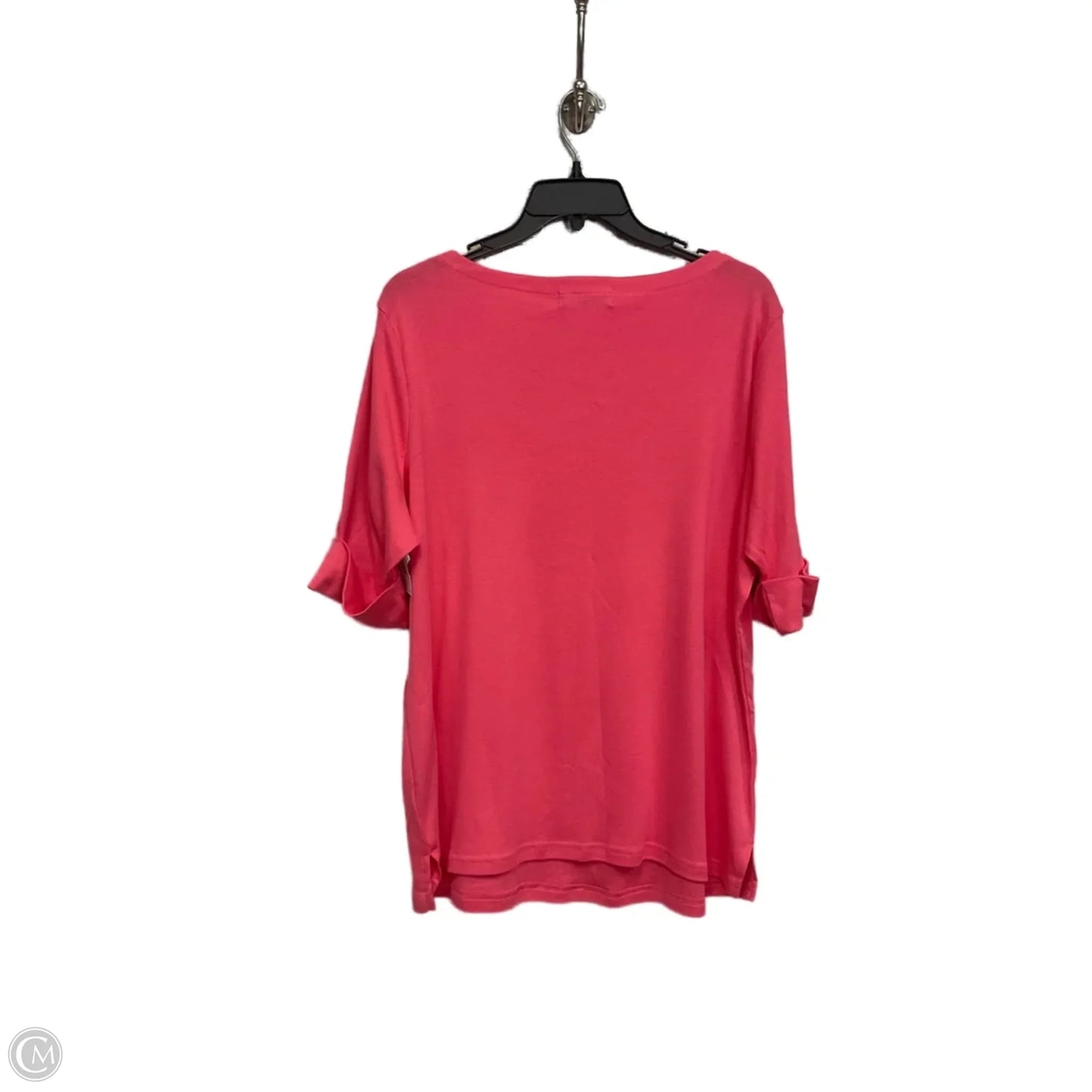 Top Short Sleeve By Lauren By Ralph Lauren In Pink, Size: 1x