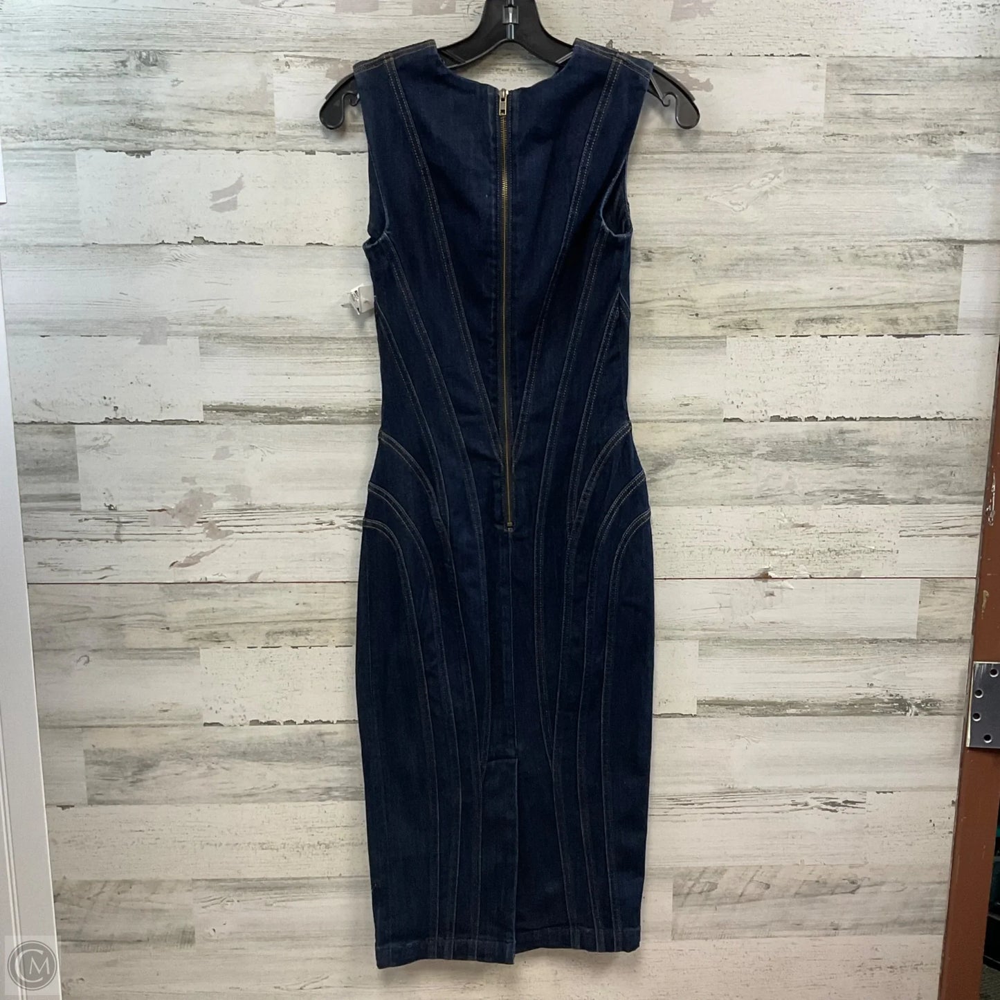 Dress Casual Midi By Gap In Blue Denim, Size: Xs