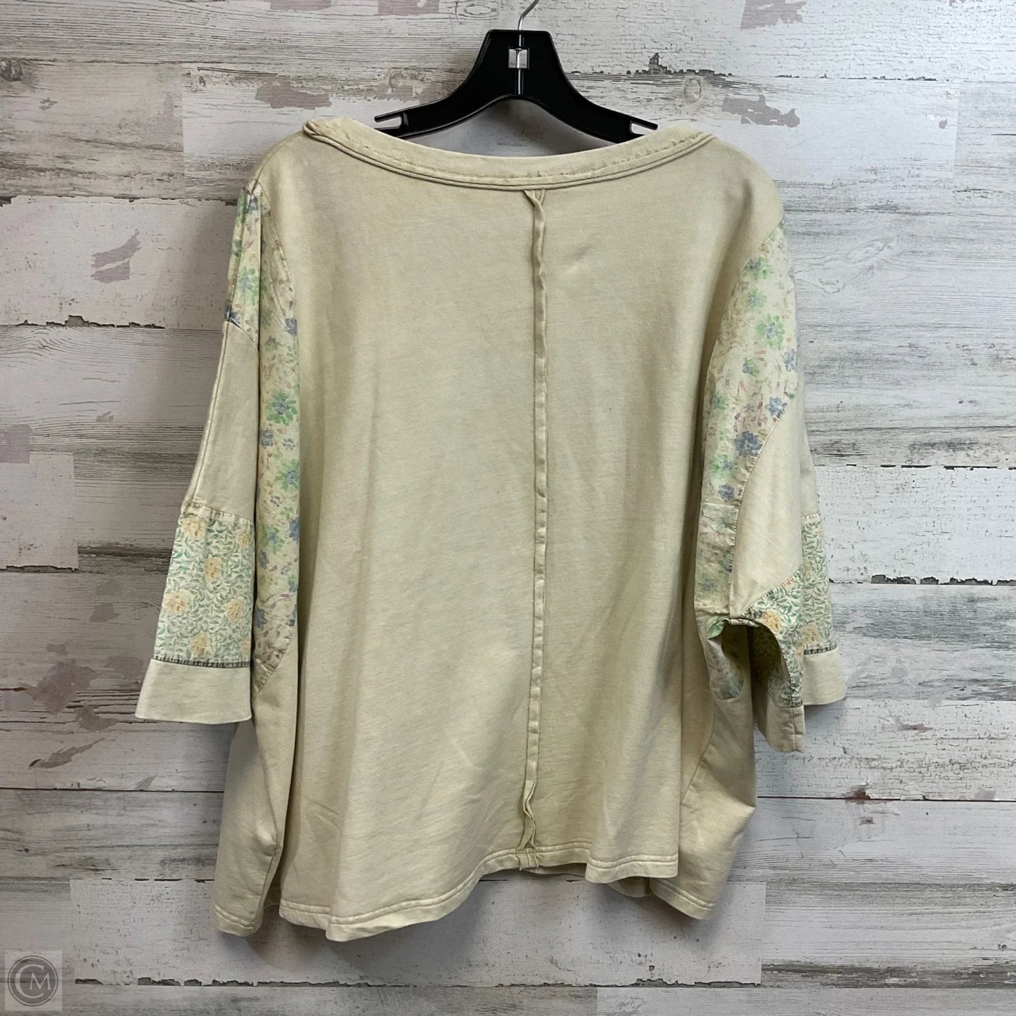 Top Short Sleeve By Easel In Cream, Size: S