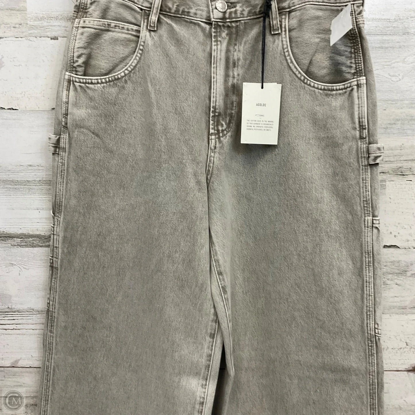 Jeans Wide Leg By Agolde In Grey Denim, Size: 2