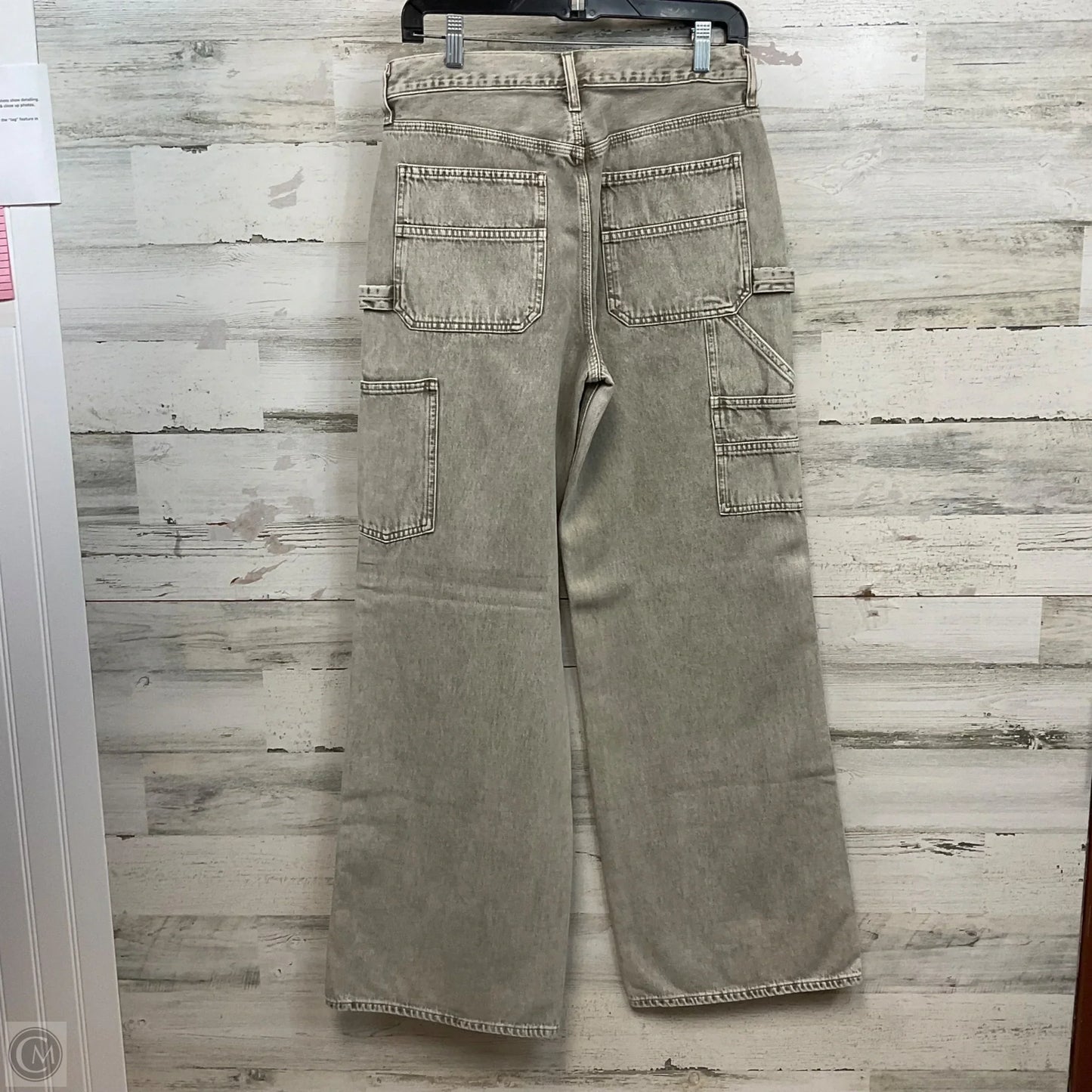 Jeans Wide Leg By Agolde In Grey Denim, Size: 2