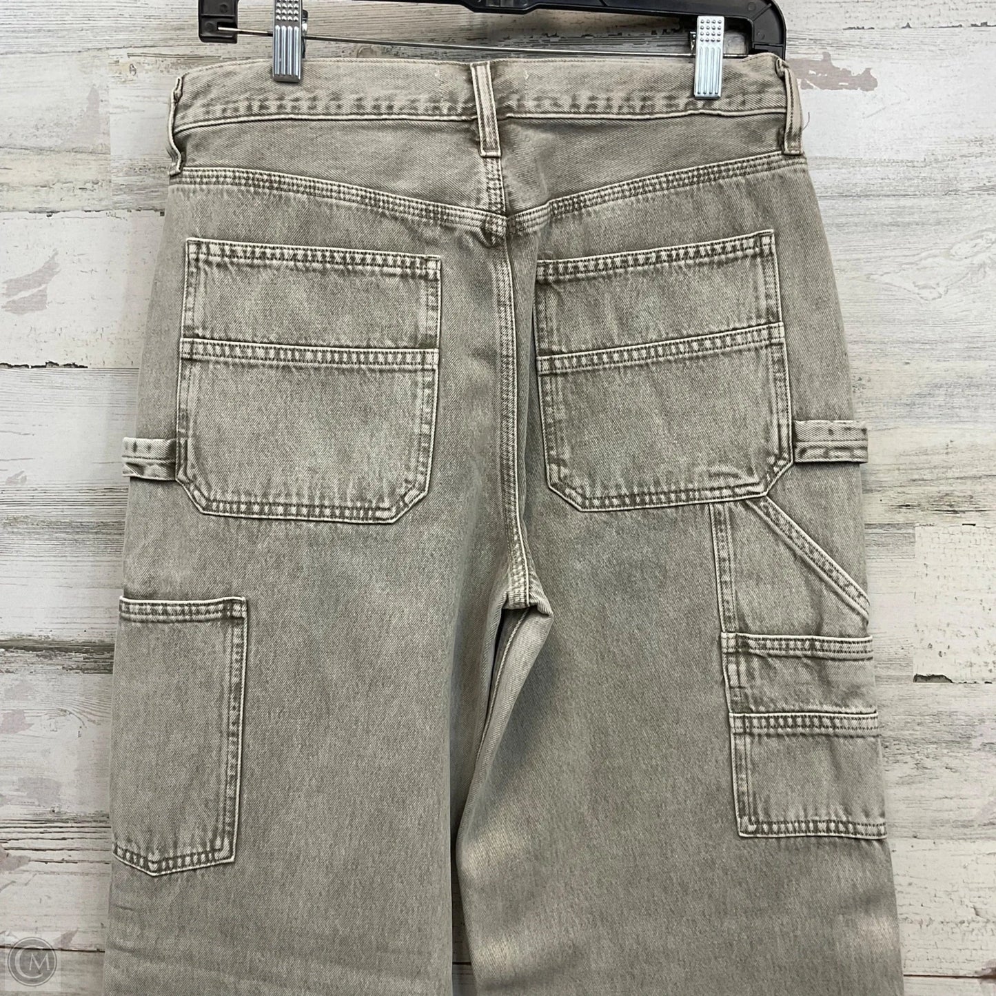 Jeans Wide Leg By Agolde In Grey Denim, Size: 2