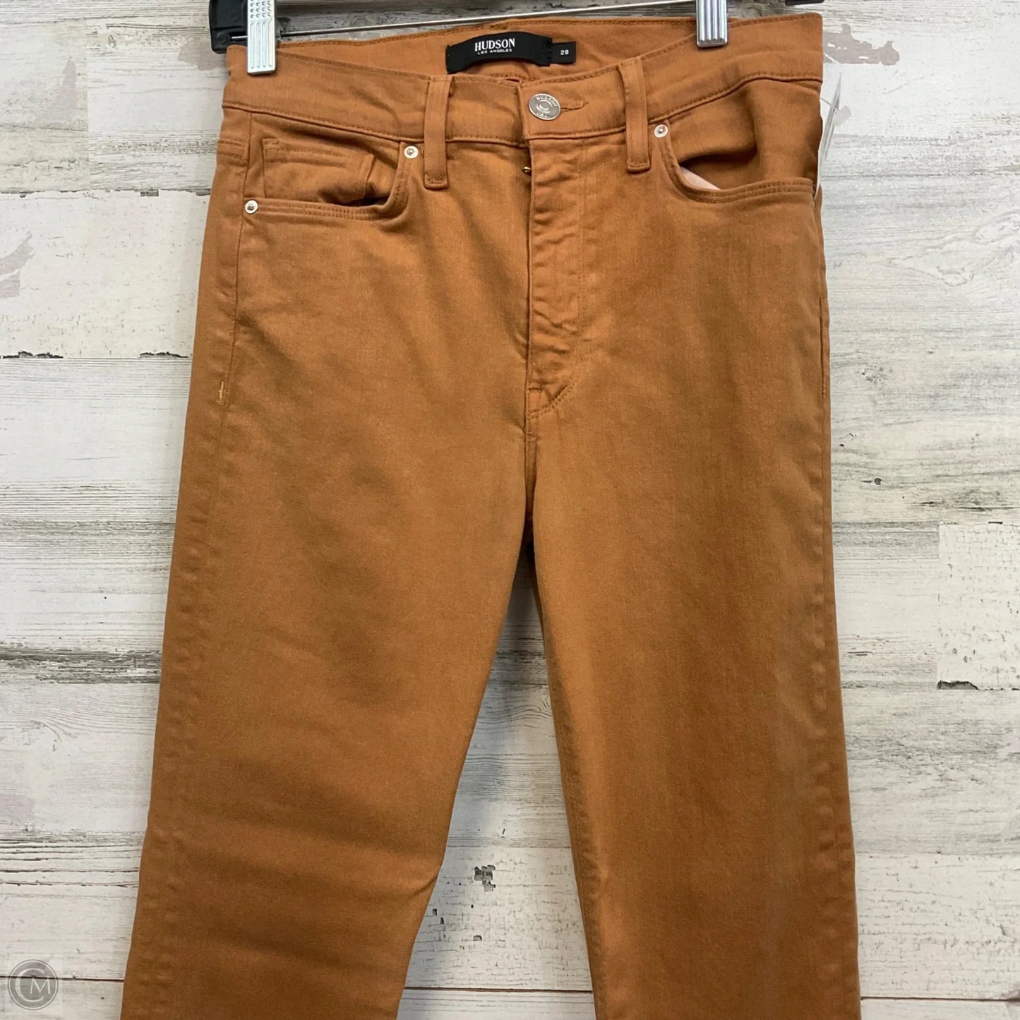 Jeans Flared By Hudson In Brown Denim, Size: 6