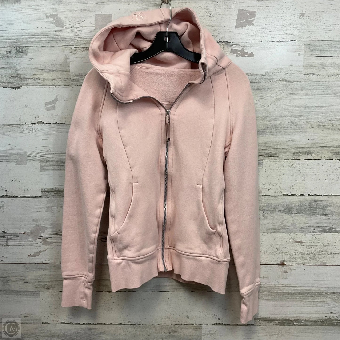 Athletic Top Long Sleeve Hoodie By Lululemon In Pink, Size: Xs