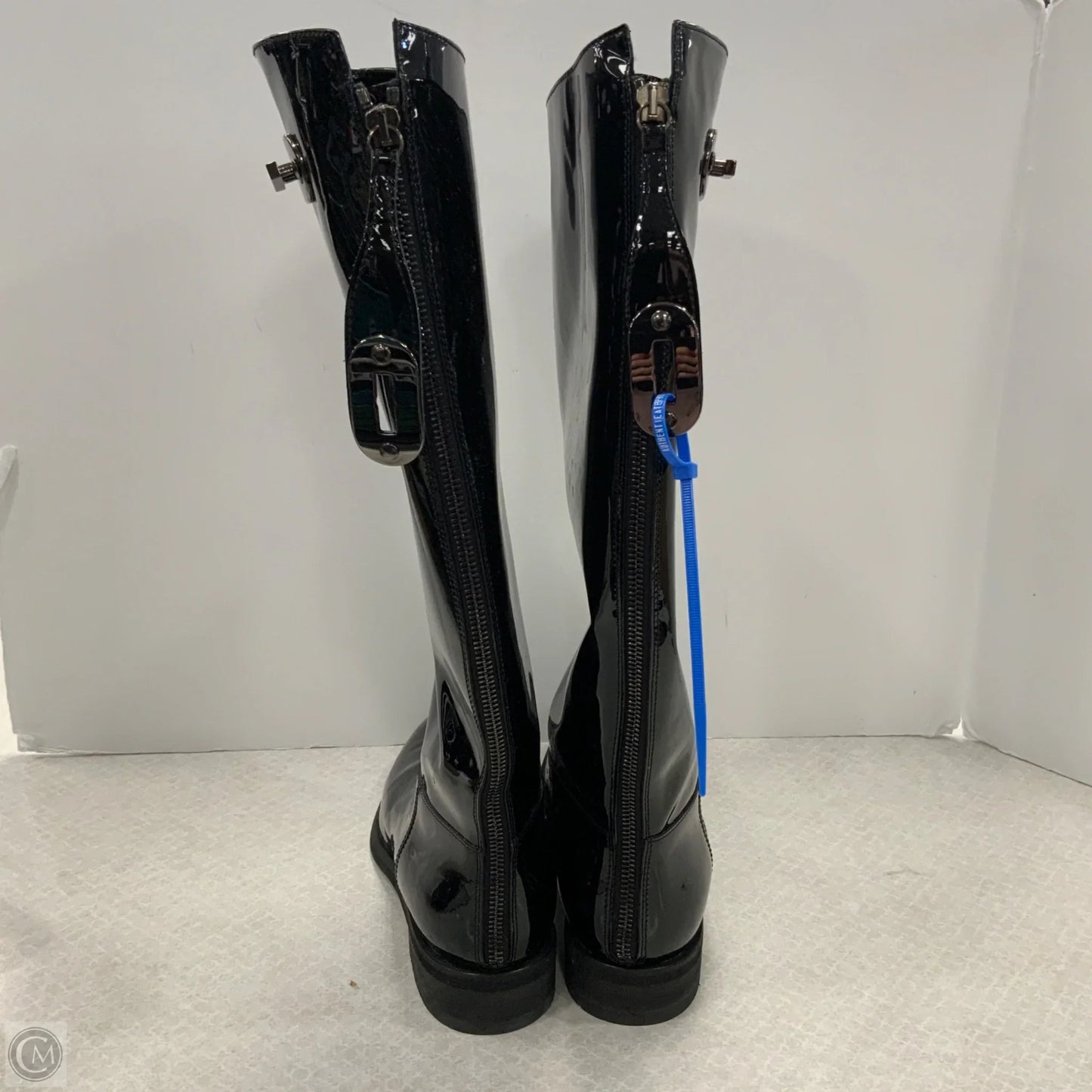 Boots Luxury Designer By Burberry In Black, Size: 8.5