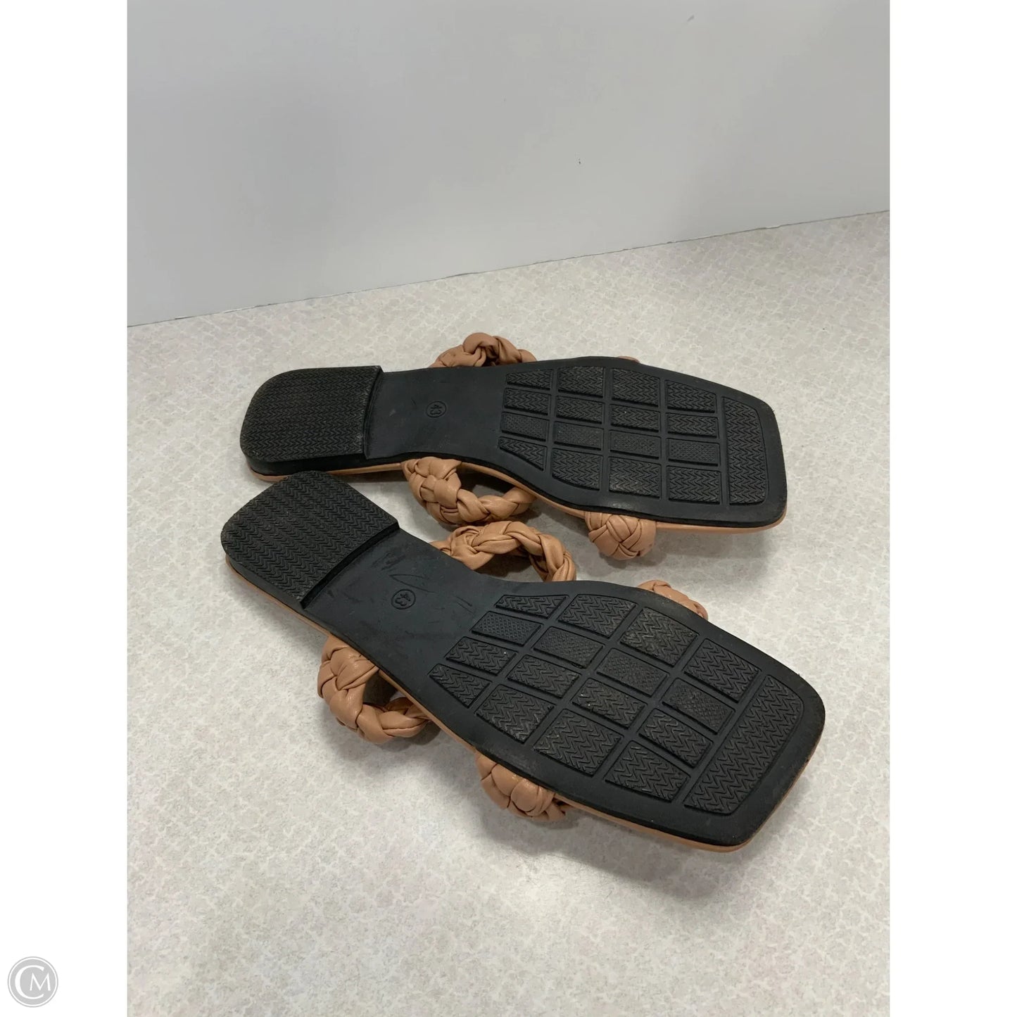 Sandals Flats By Cme In Tan, Size: 12