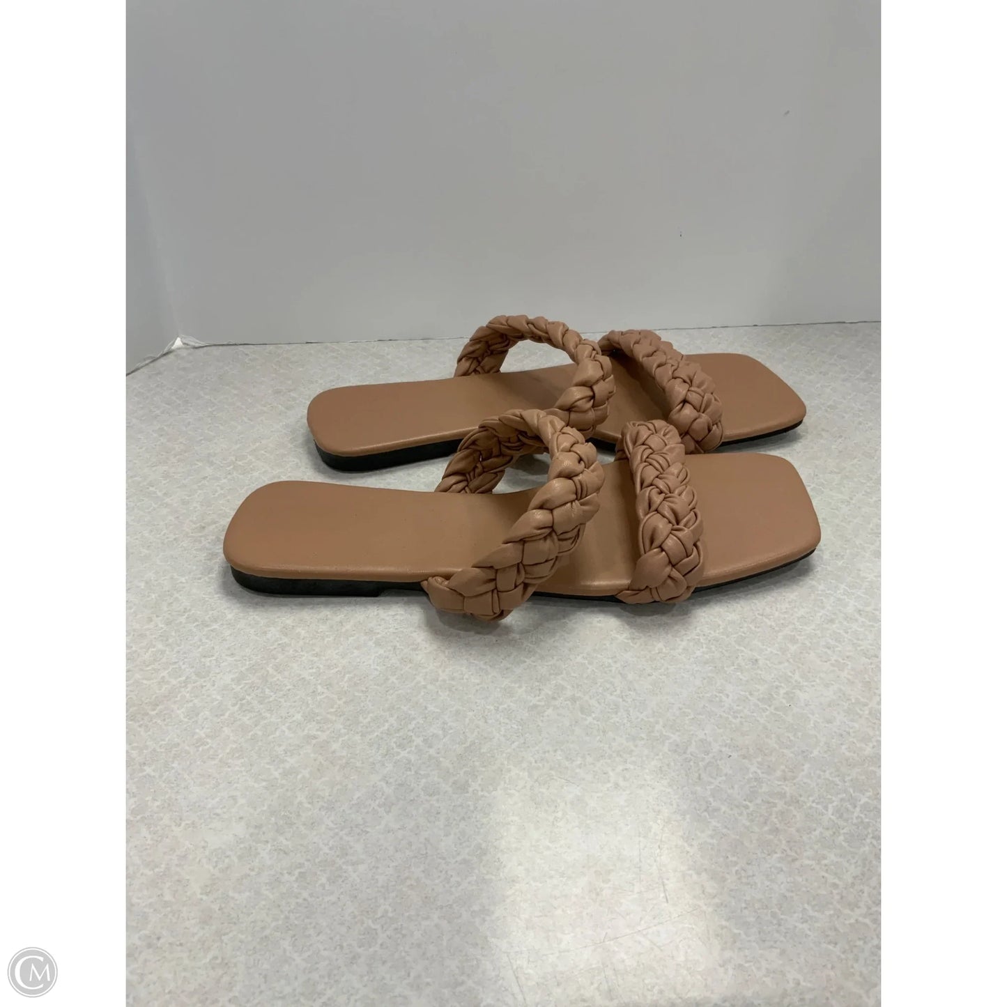 Sandals Flats By Cme In Tan, Size: 12