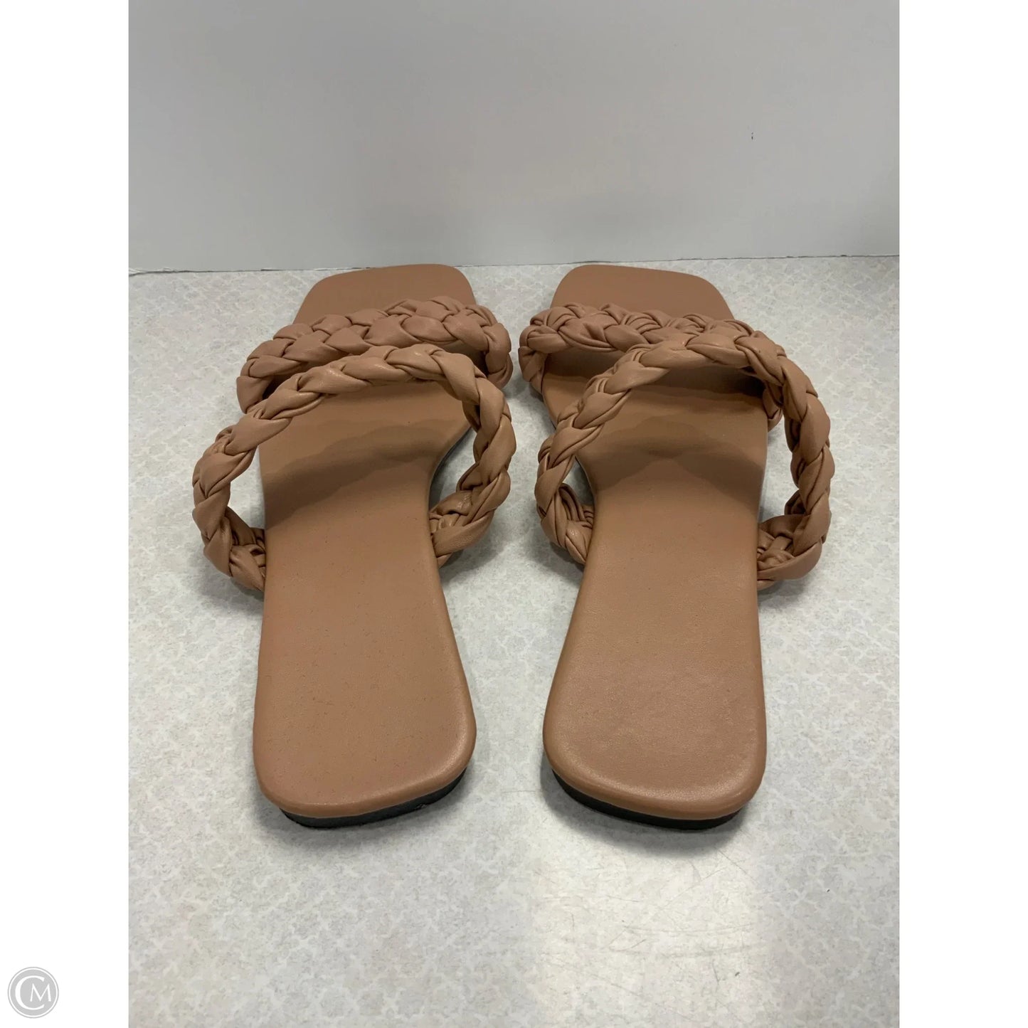 Sandals Flats By Cme In Tan, Size: 12