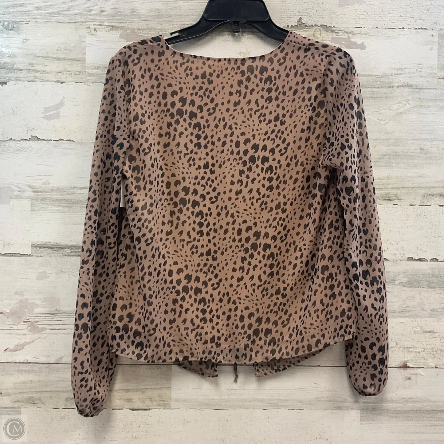 Blouse Long Sleeve By SADIE & SAGE In Animal Print, Size: S