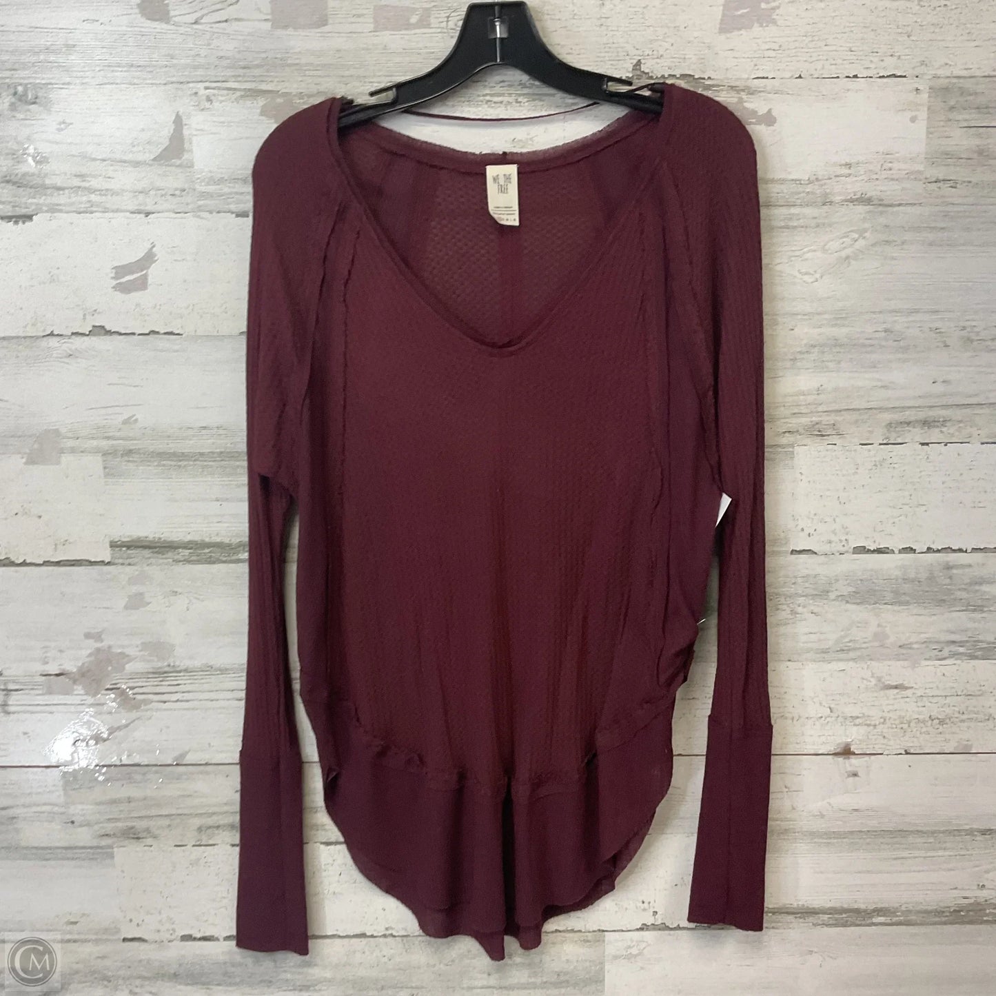 Top Long Sleeve By We The Free In Red, Size: Xs