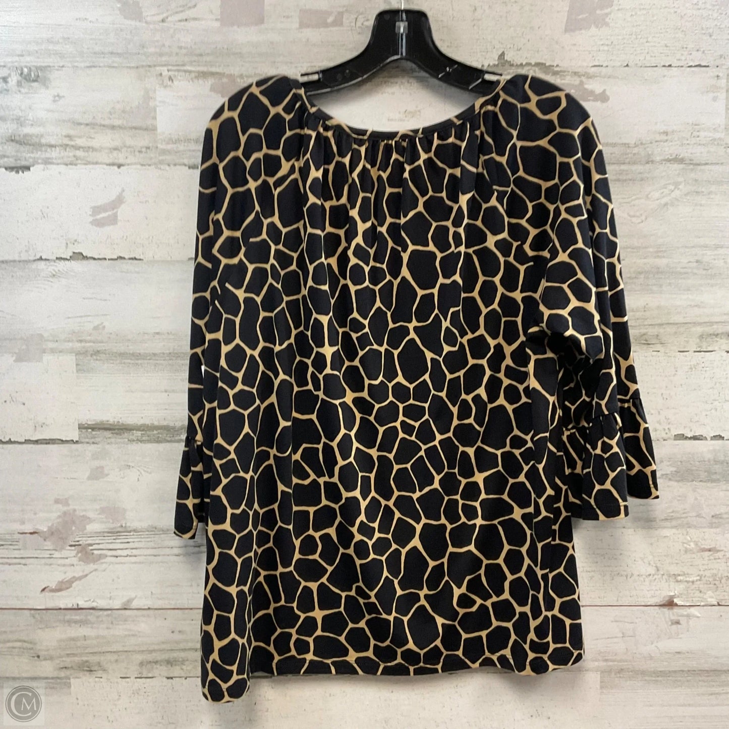 Top Long Sleeve By Michael By Michael Kors In Black, Size: L
