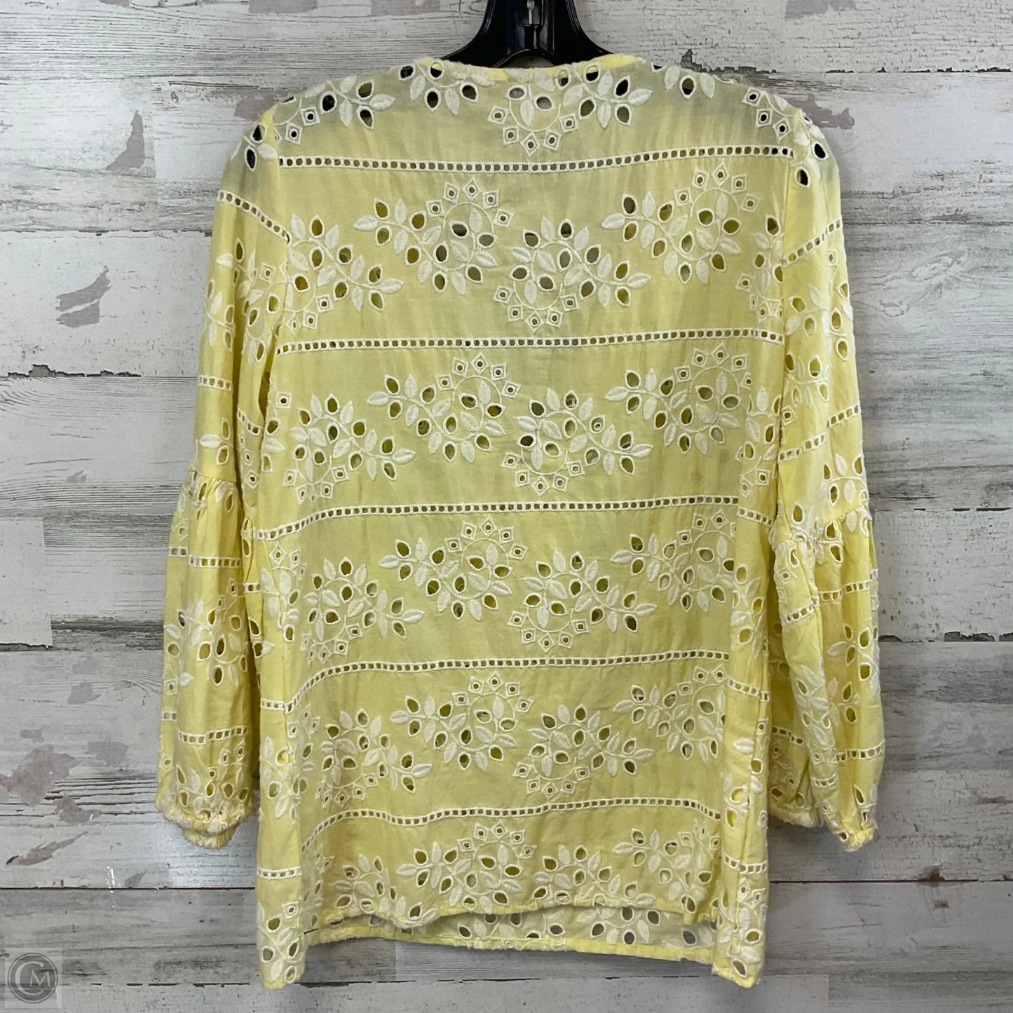 Top Long Sleeve By Chicos In Yellow, Size: S