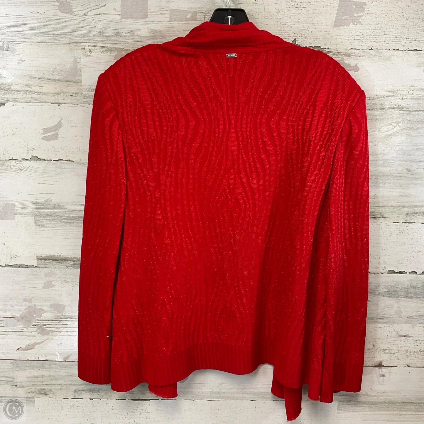 Cardigan Designer By St John Knits In Red, Size: L