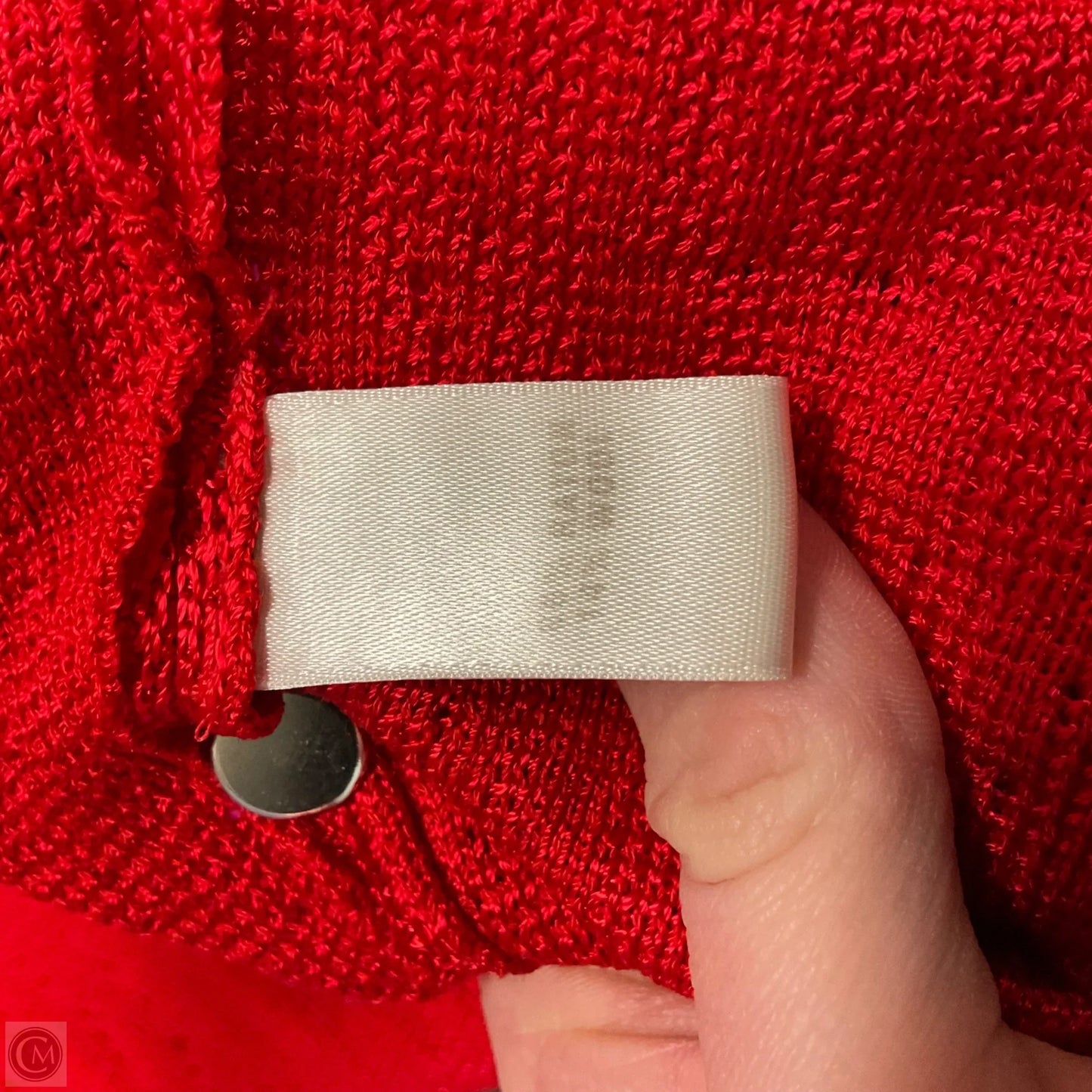Cardigan Designer By St John Knits In Red, Size: L
