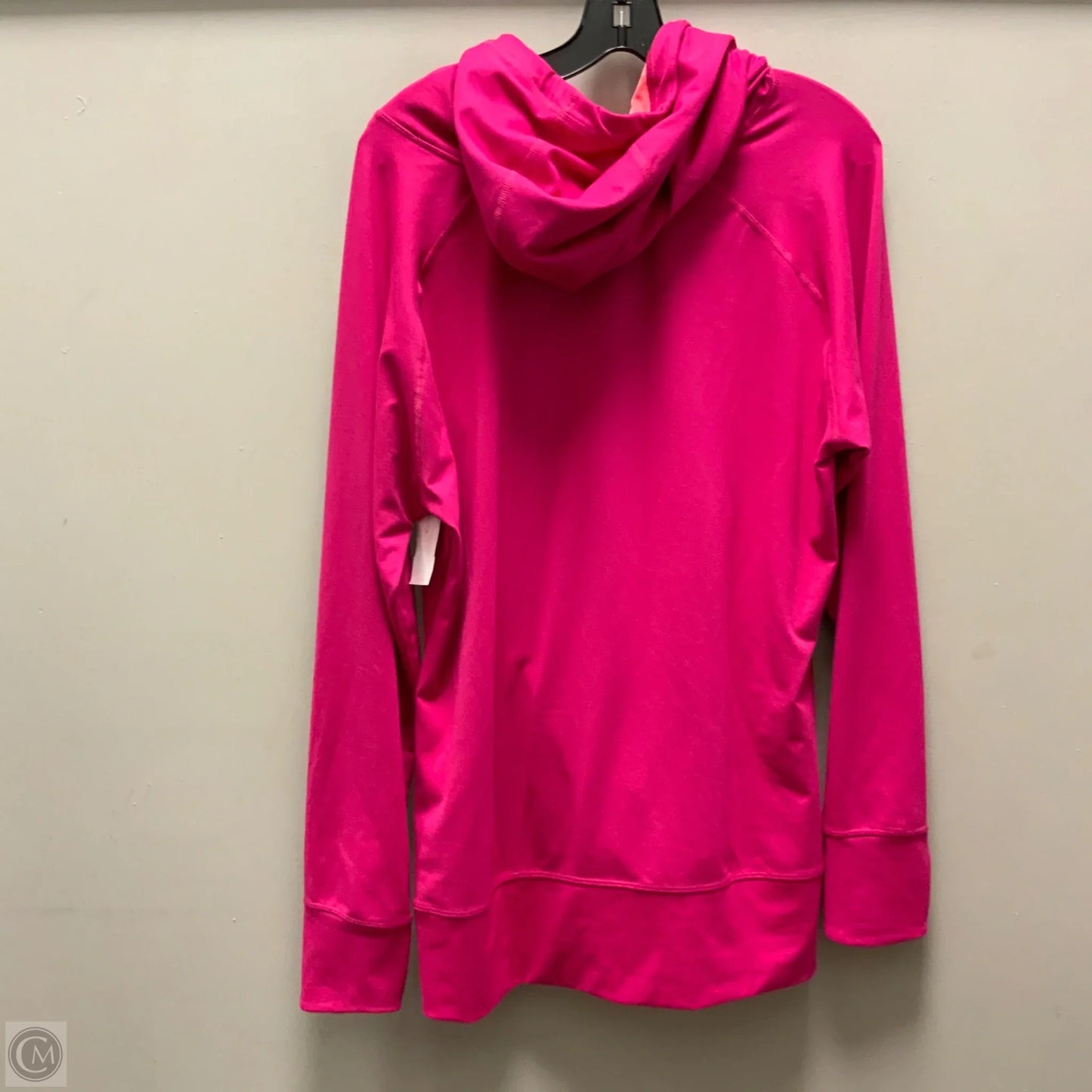 Athletic Top Long Sleeve Hoodie By Adidas In Pink, Size: Xl