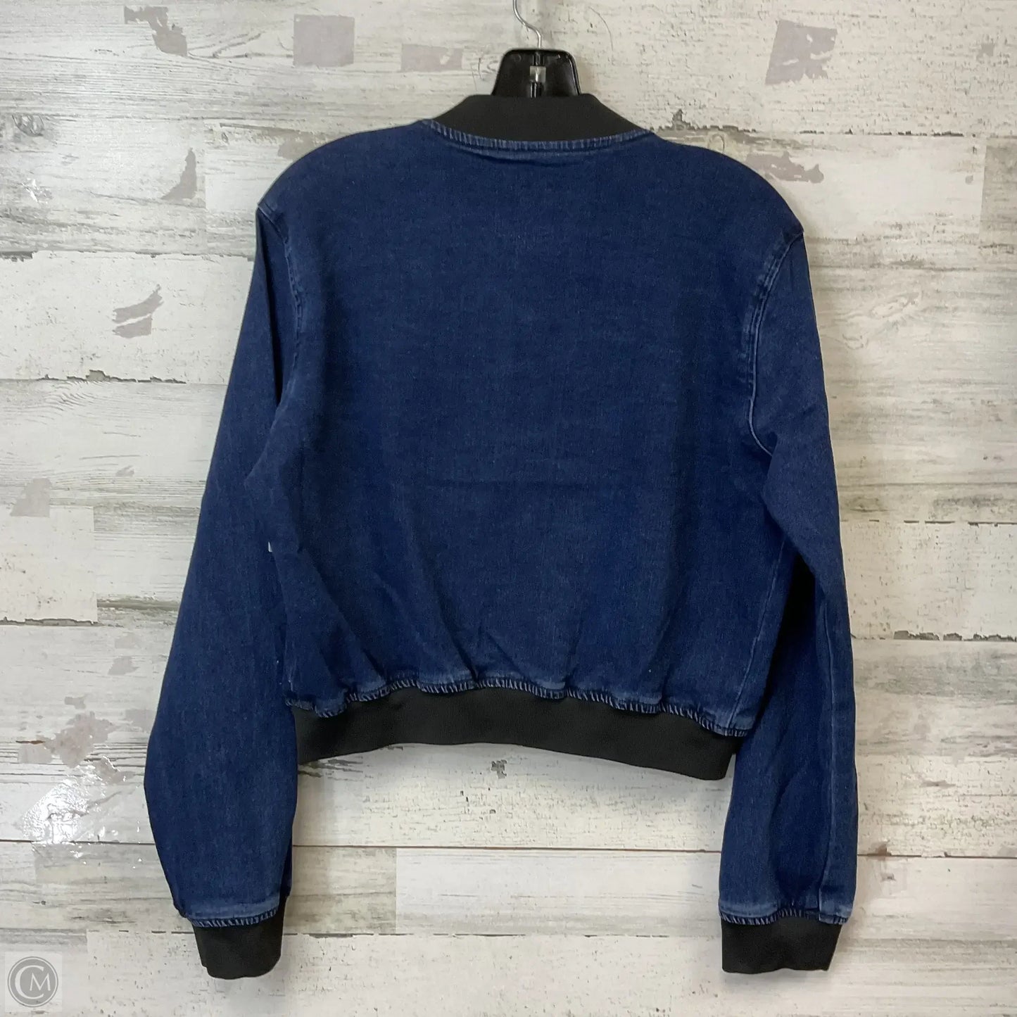 Jacket Denim By Guess In Blue Denim, Size: M