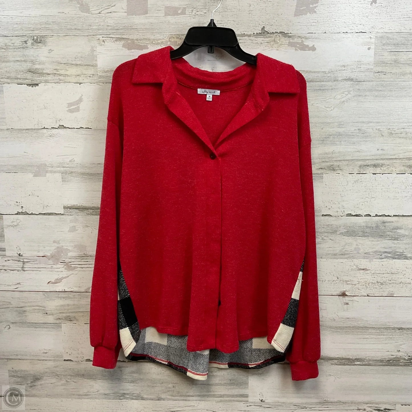 Top Long Sleeve By White Birch In Red, Size: M