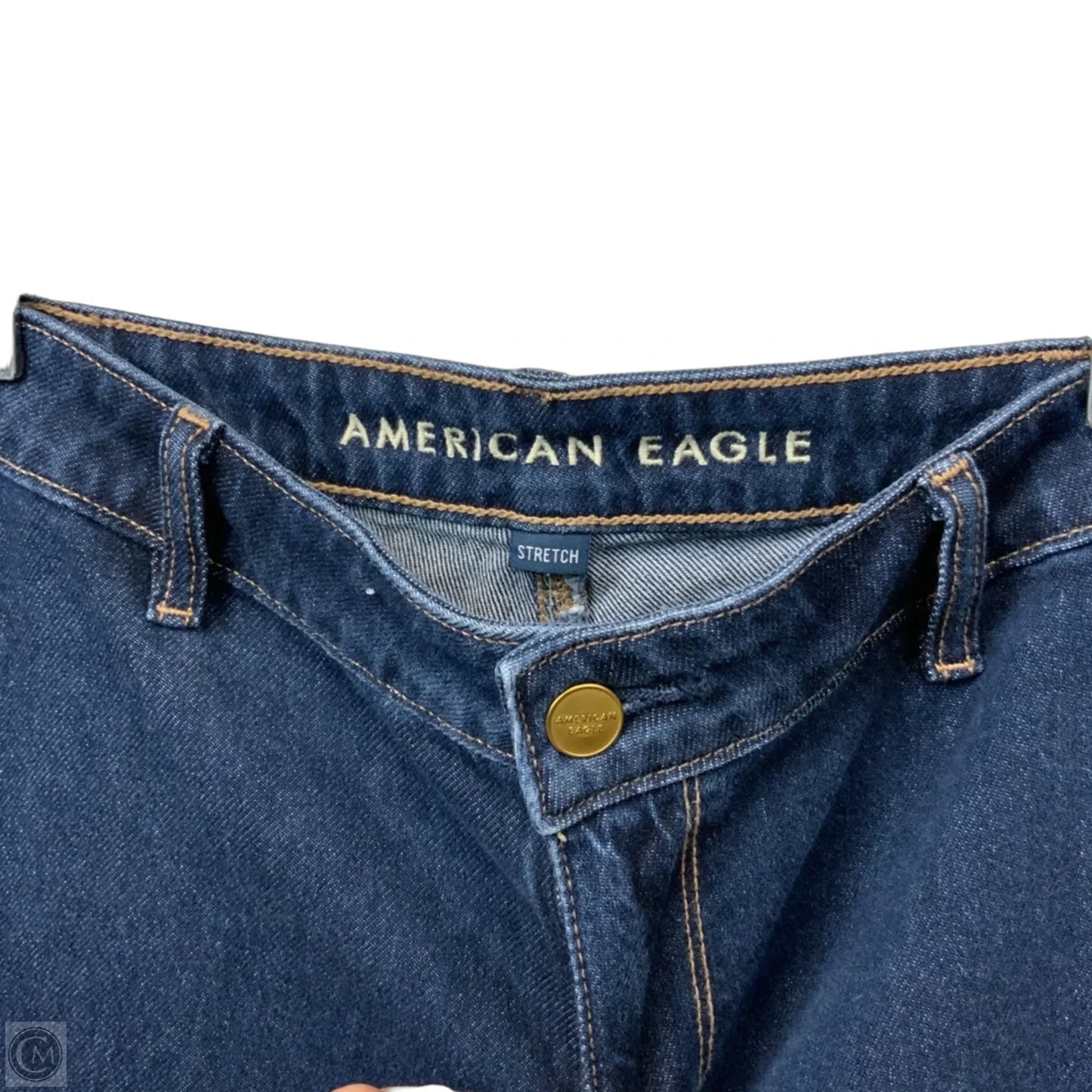 Jeans Wide Leg By American Eagle In Blue Denim, Size: 16