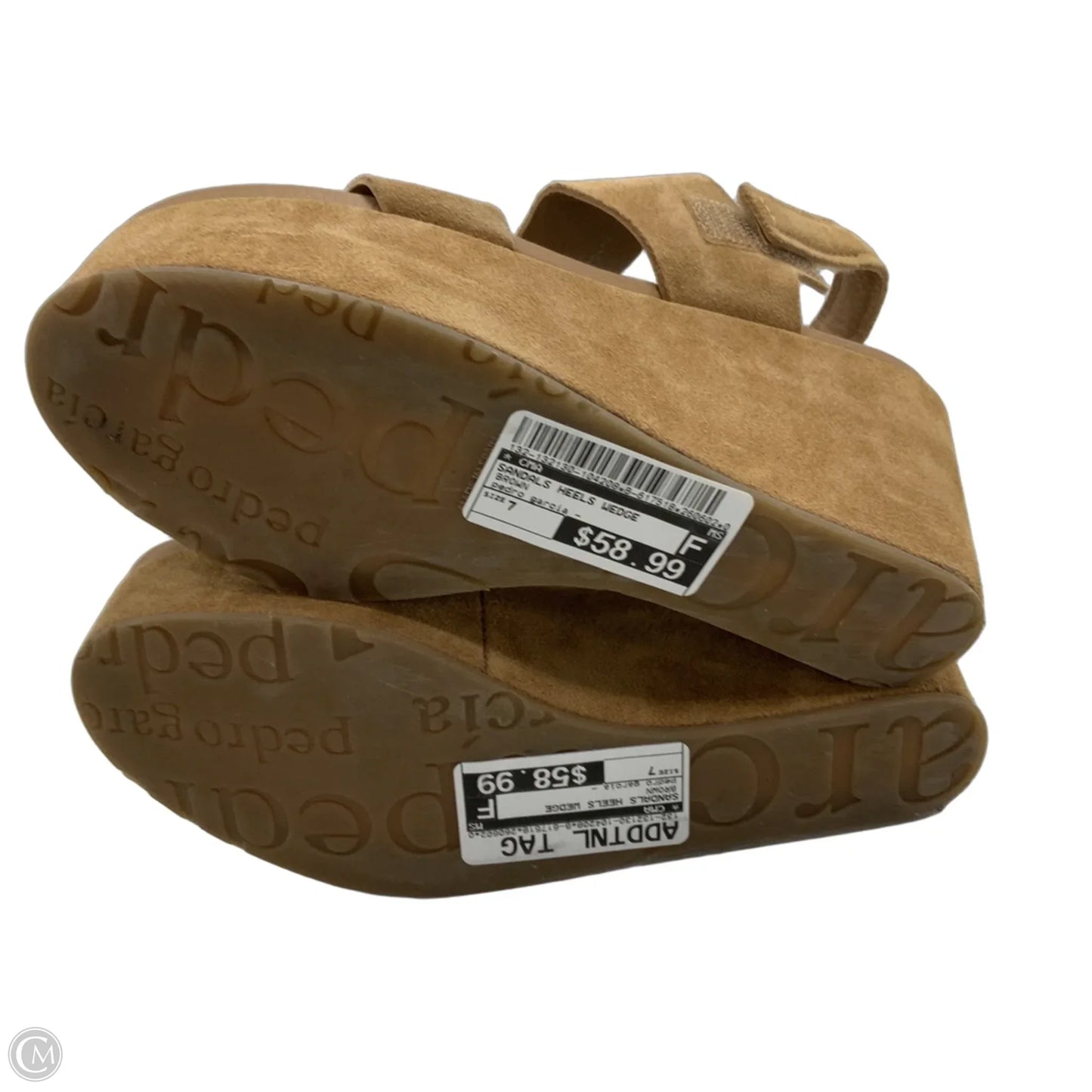 Sandals Heels Wedge By PEDRO GARCIA In Brown, Size: 7