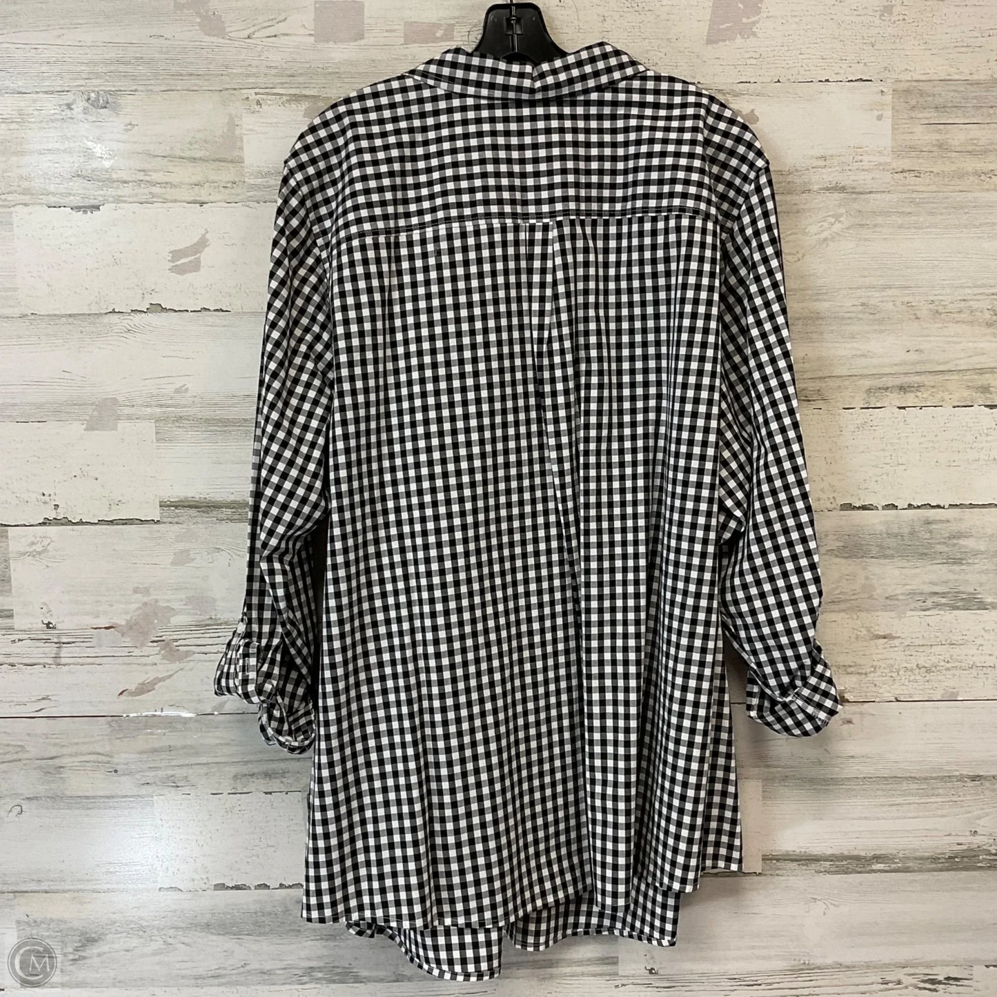 Blouse Long Sleeve By Croft And Barrow In Black, Size: 3x