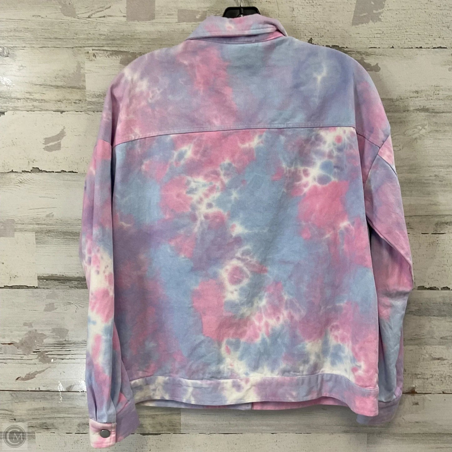 Jacket Denim By Entro In Blue & Pink, Size: S
