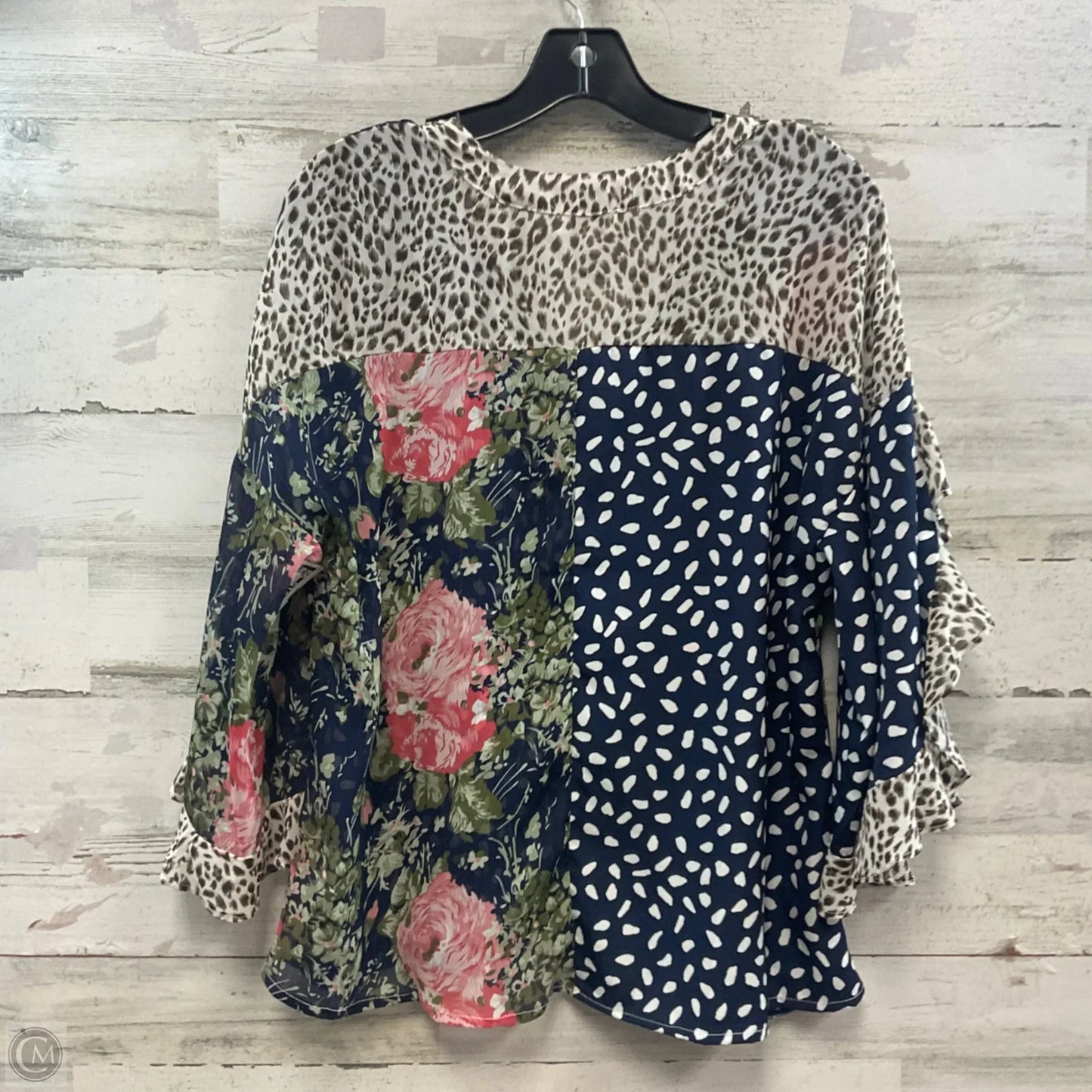 Blouse 3/4 Sleeve By Umgee In Blue, Size: M