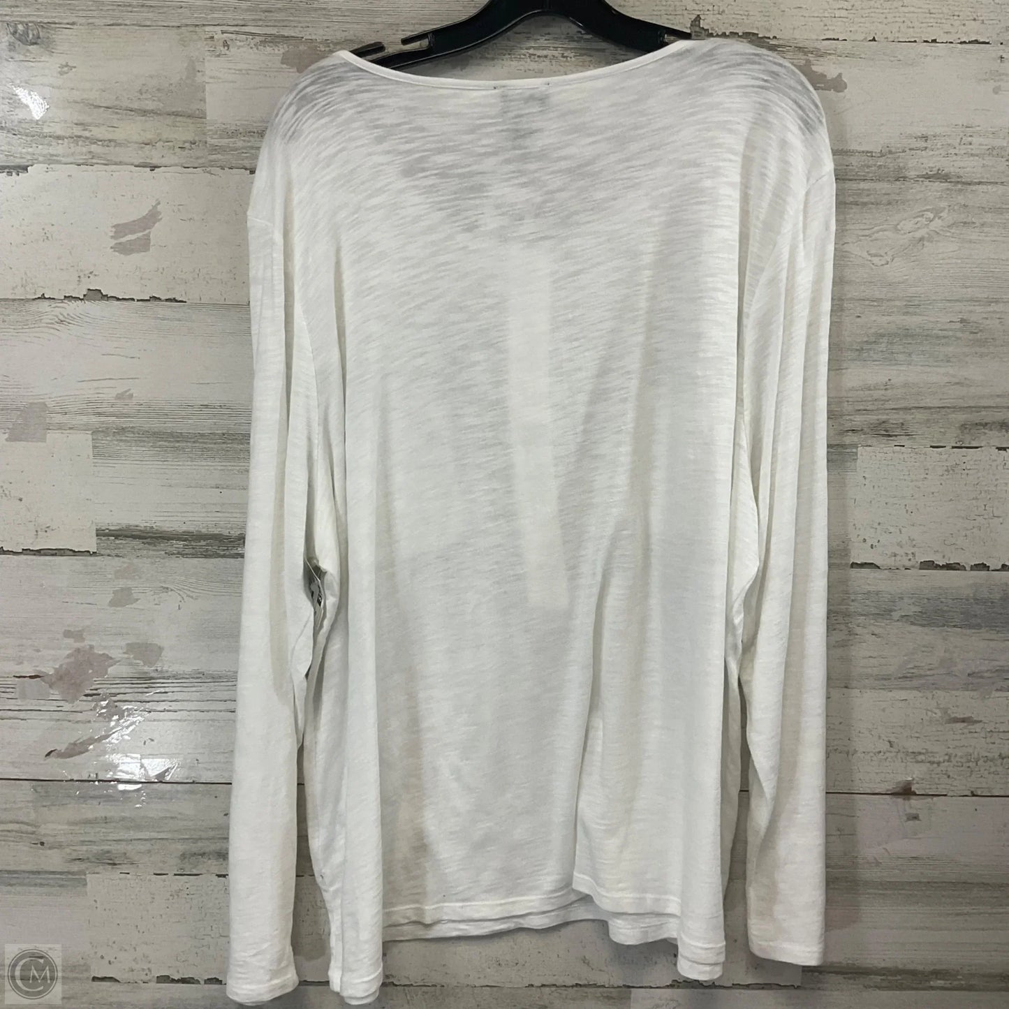 Blouse Long Sleeve By Inc In White, Size: 3x