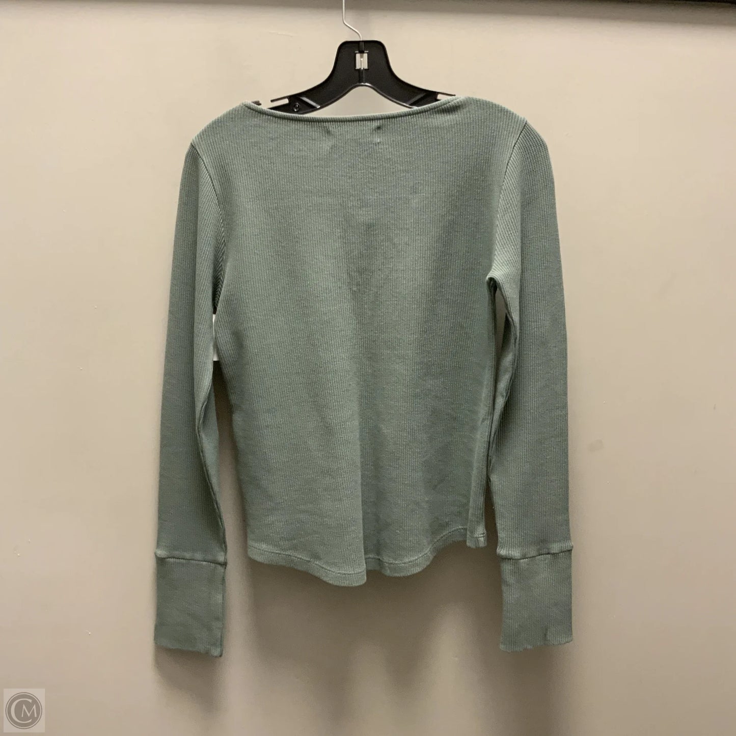 Top Long Sleeve Basic By Lucky Brand In Green, Size: M