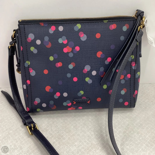 Crossbody Leather By Fossil, Size: Medium