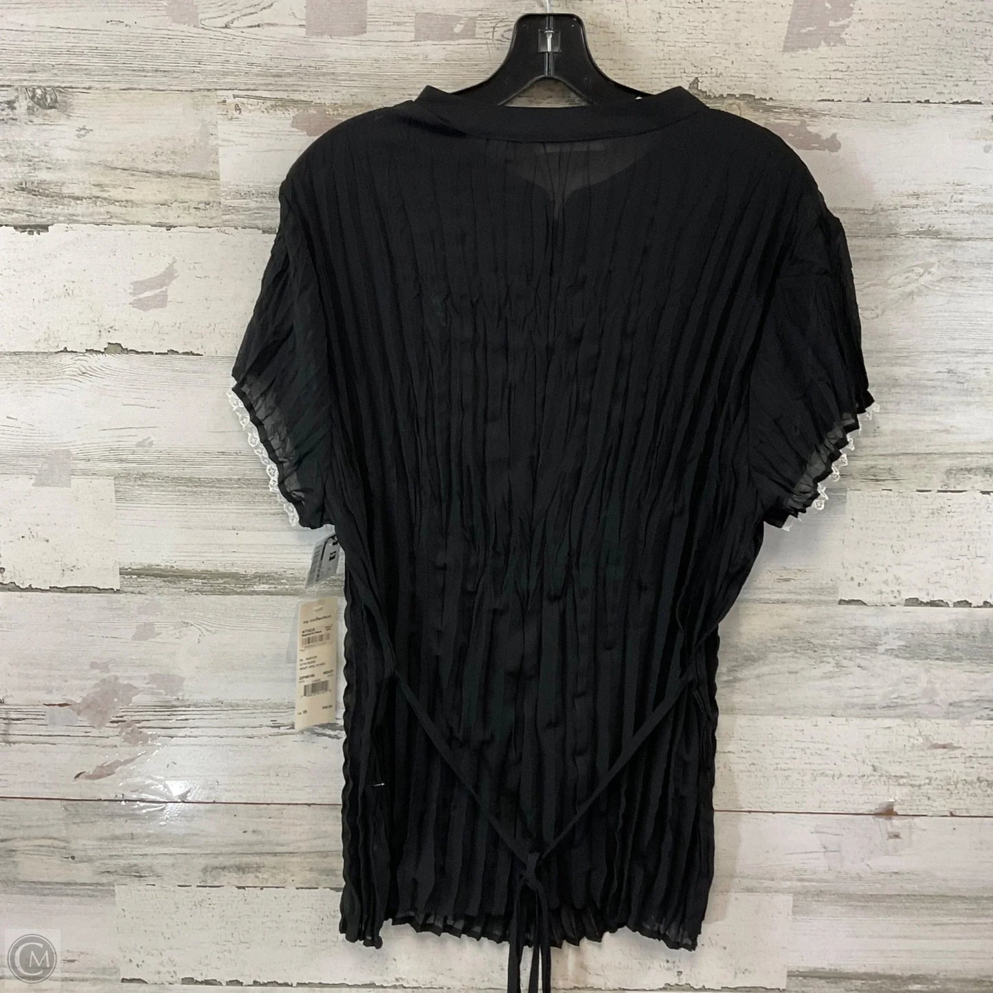 Blouse Short Sleeve By Ny Collection In Black, Size: 2x
