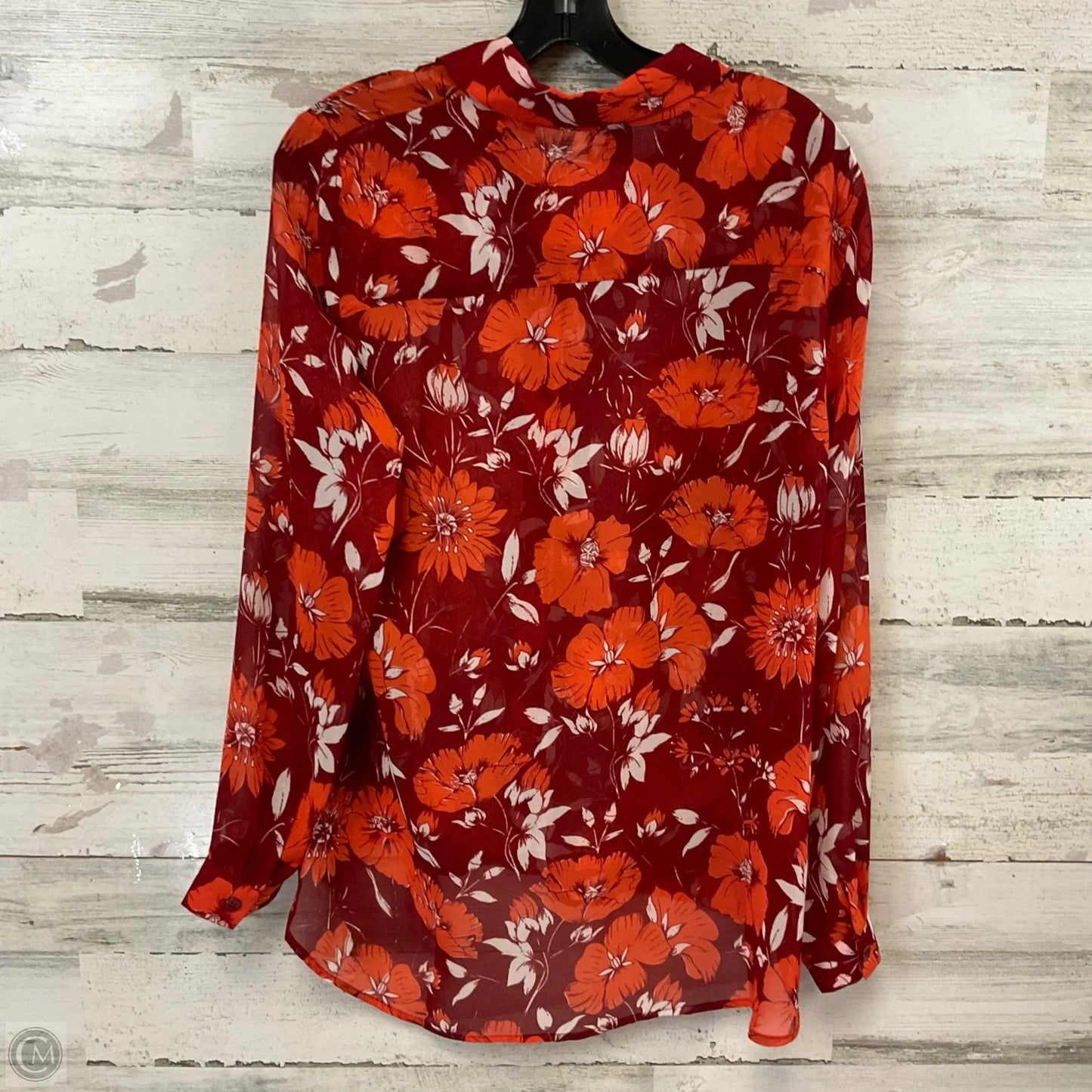 Blouse Long Sleeve By Cabi In Orange, Size: S