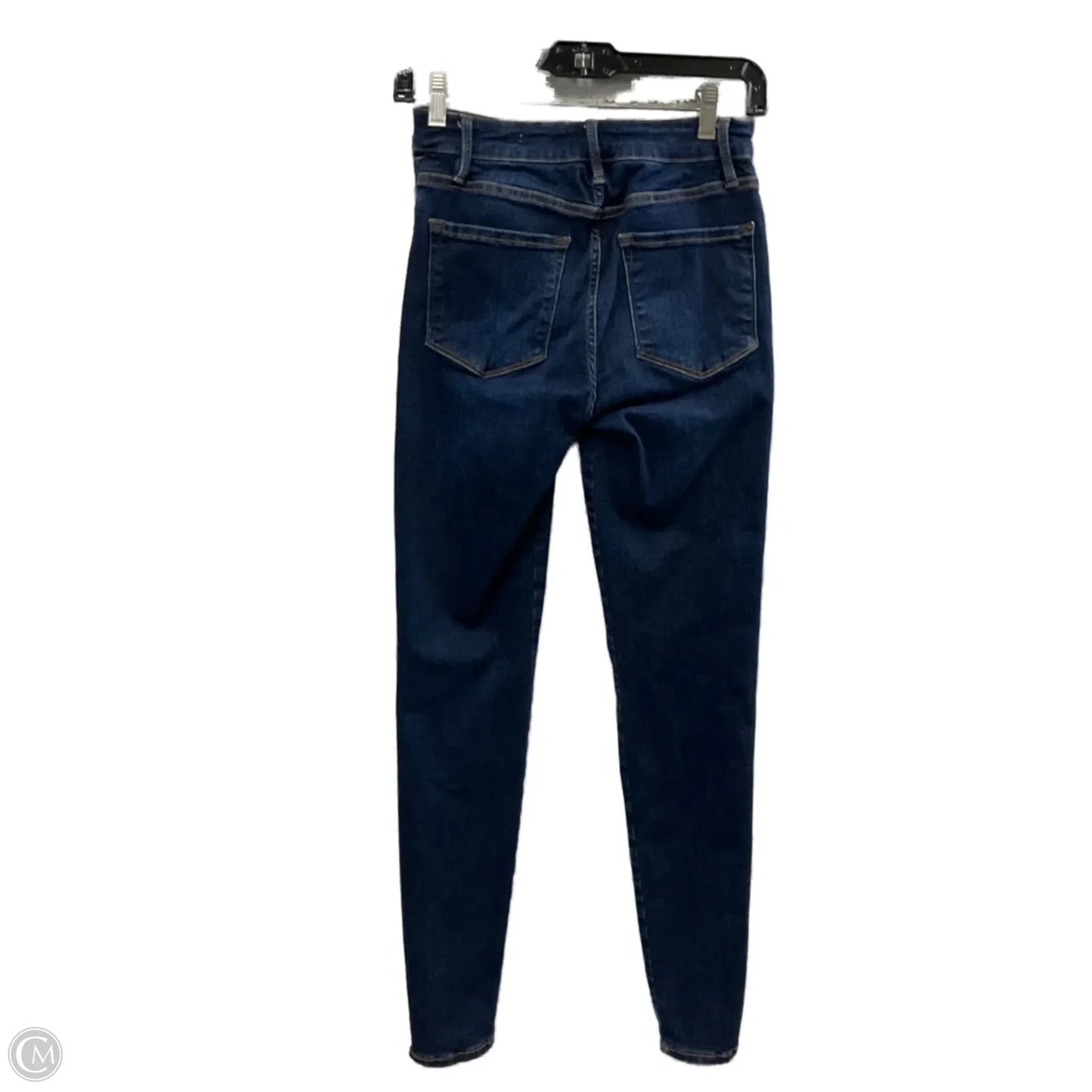 Jeans Skinny By Frame In Blue Denim, Size: 0
