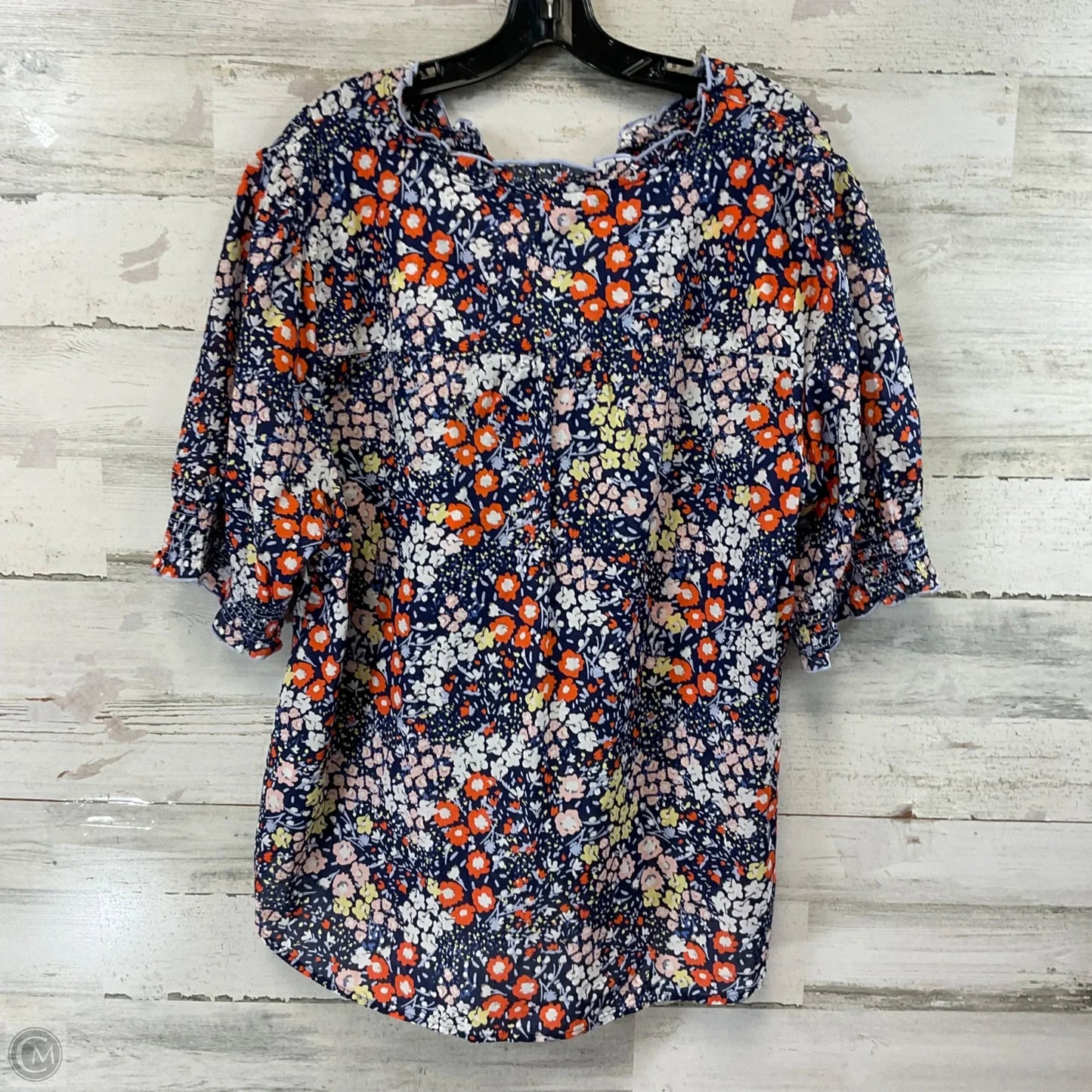 Blouse Short Sleeve By Talbots In Blue, Size: 2x