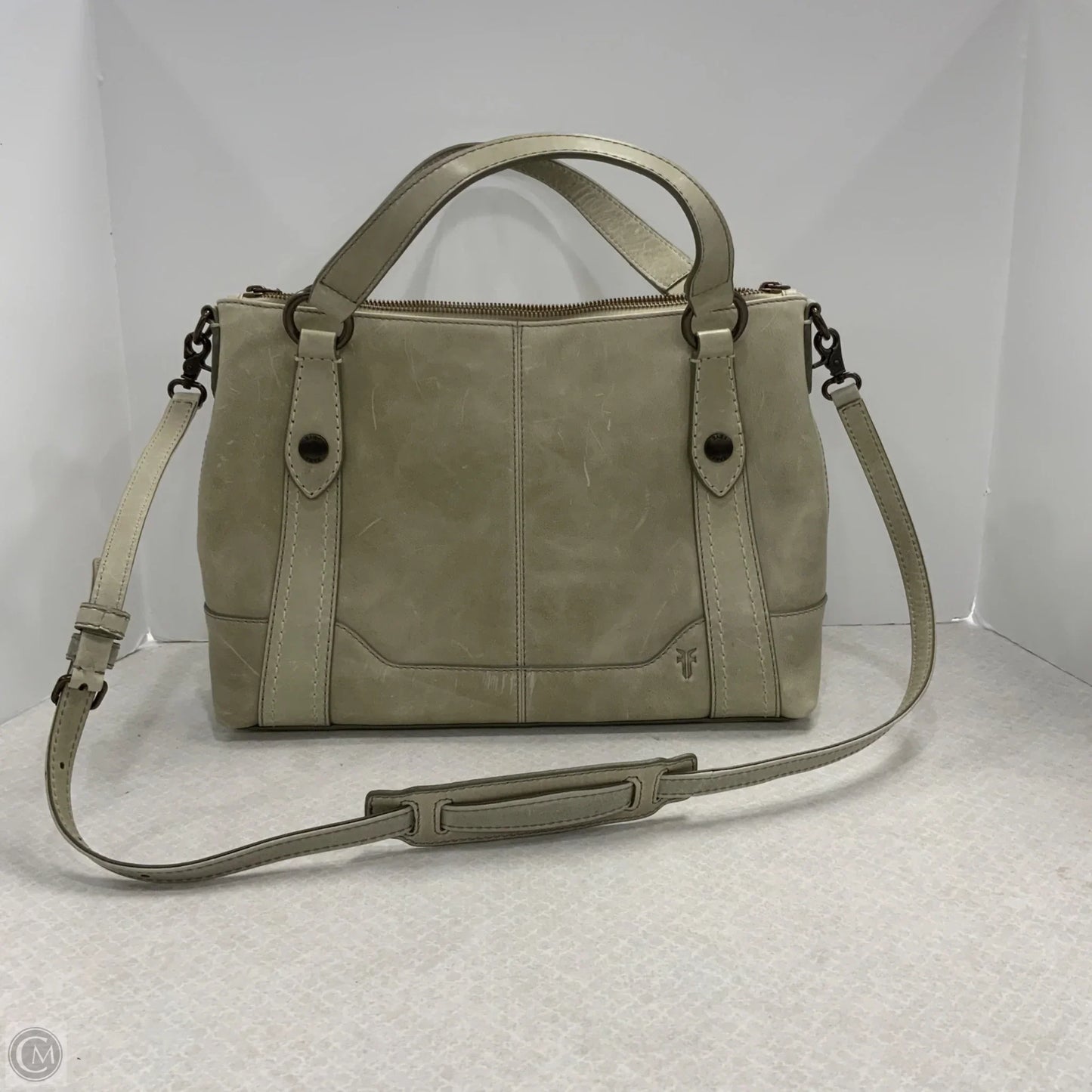 Handbag Leather By Frye, Size: Large