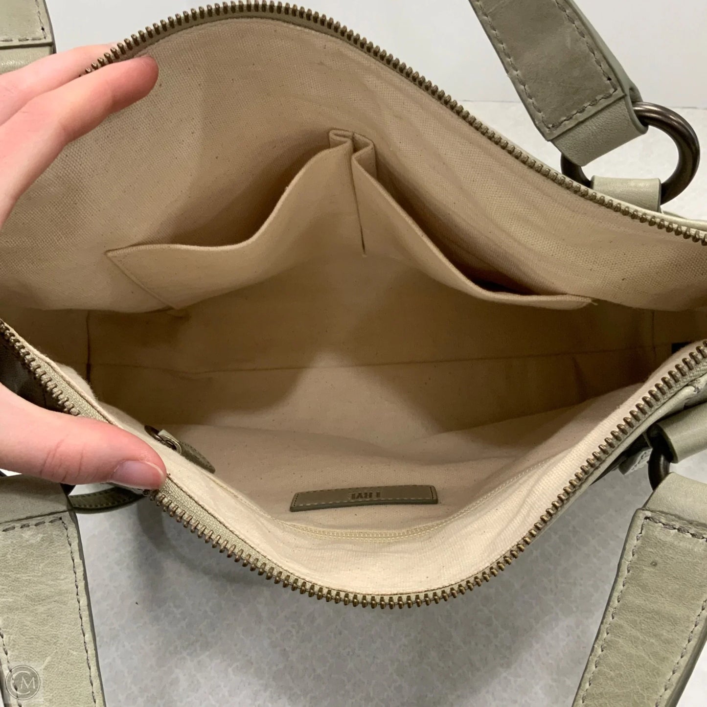 Handbag Leather By Frye, Size: Large