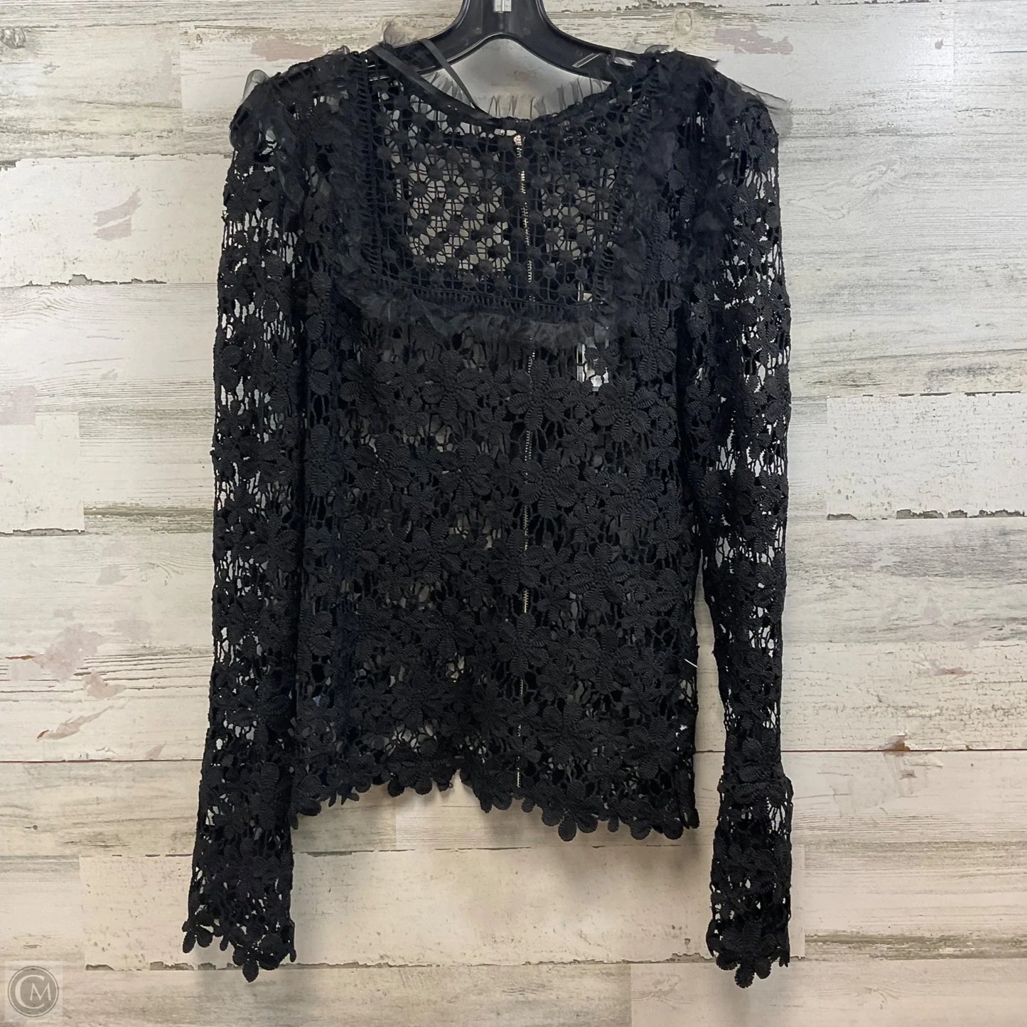 Blouse Long Sleeve By Romeo And Juliet In Black, Size: S