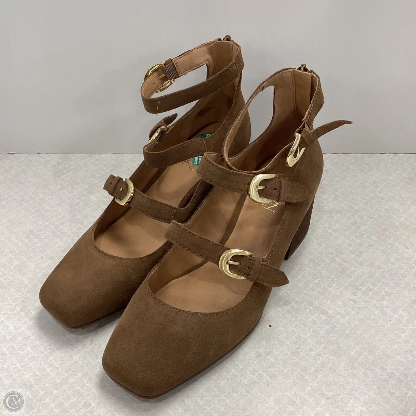 Shoes Heels Block By Crown Vintage In Brown, Size: 9