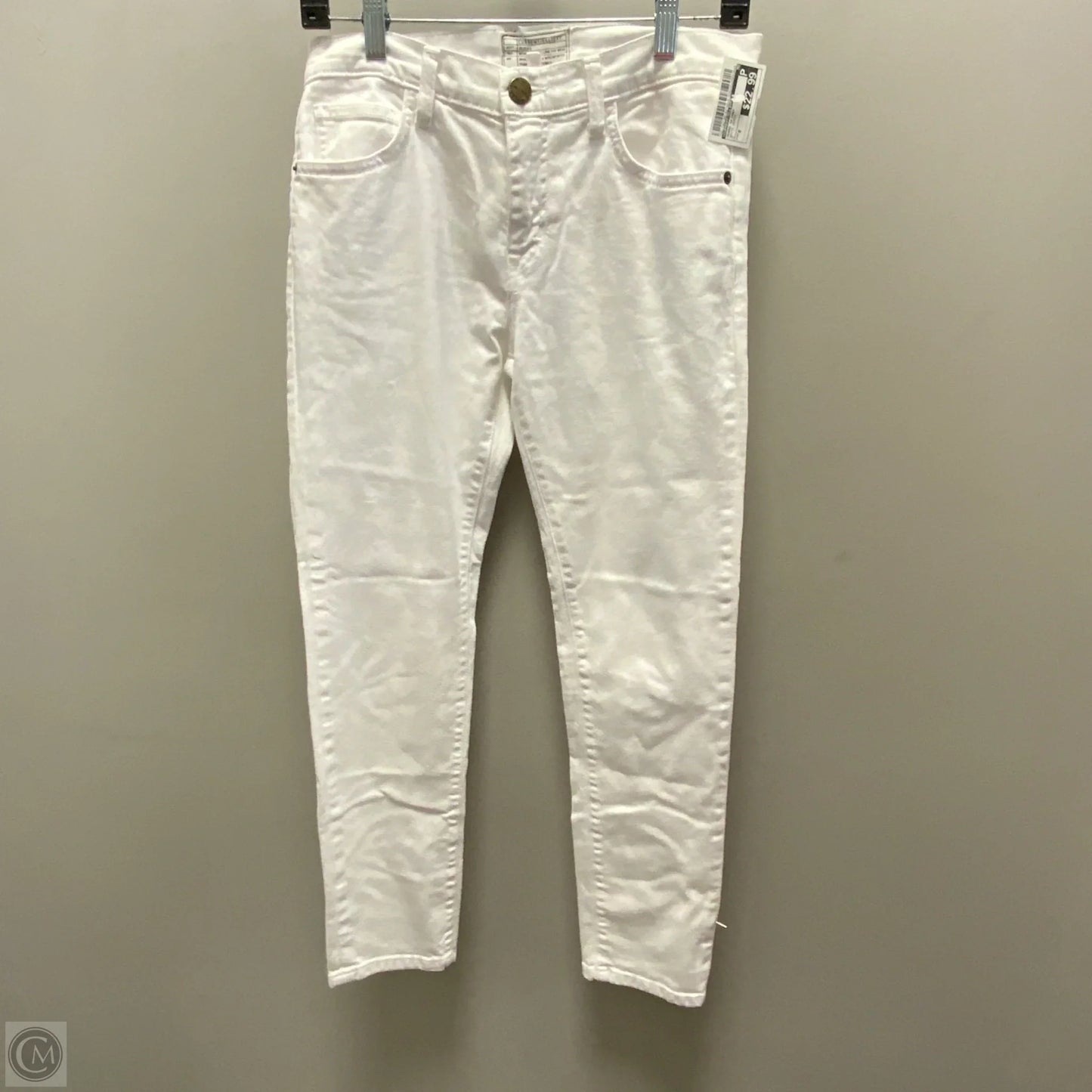 Jeans Skinny By Current/elliott In White Denim, Size: 0